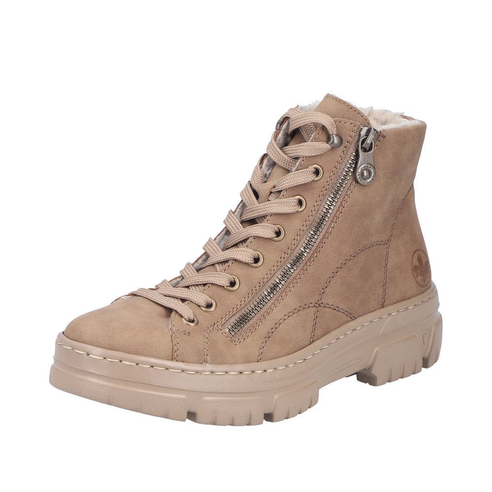 Rieker Z7410-20 Stiefelette Gefütterter Schnür-Boot mit Wechselfußbett