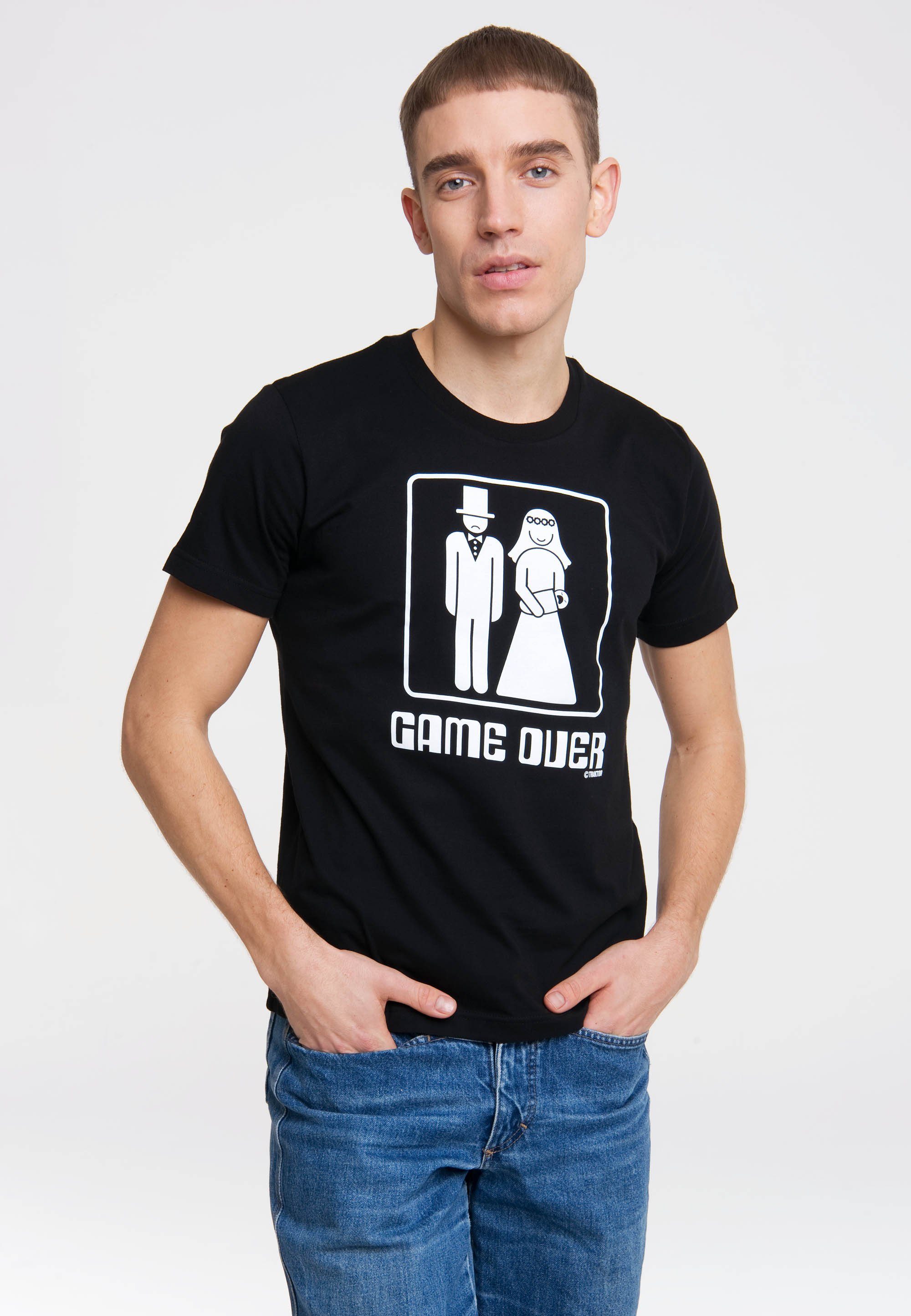 LOGOSHIRT T-Shirt GAME OVER mit lustigem Print