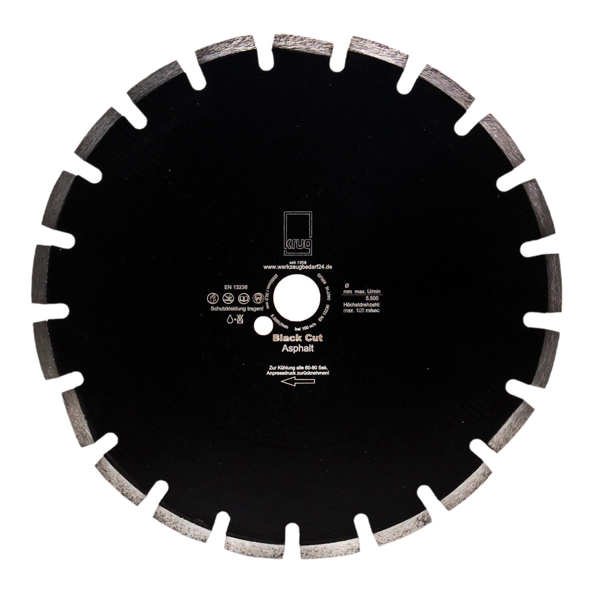 Trennscheiben Diamantscheibe Black Cut 500/25,4 mm für Asphalt, Kalksandstein