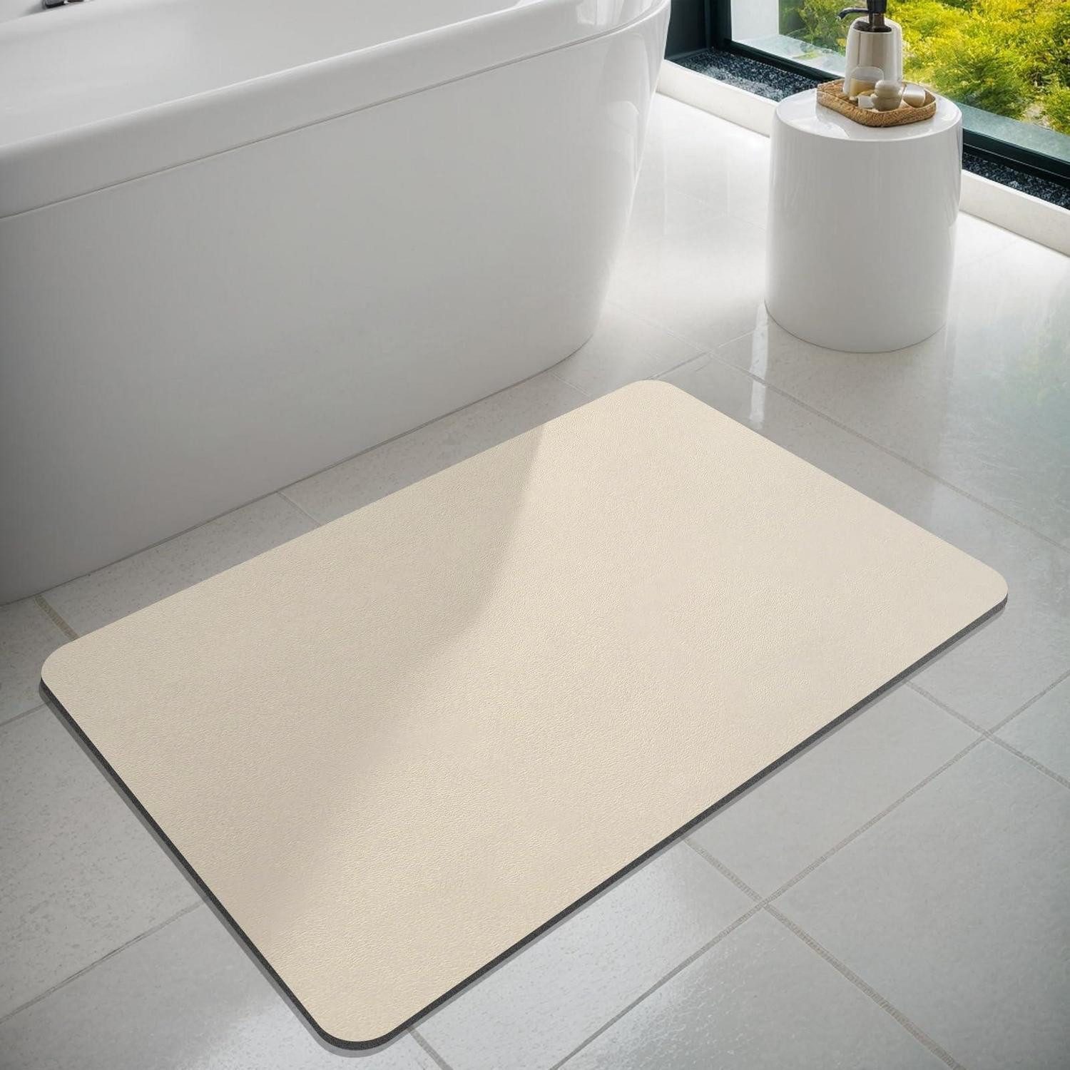 LuxusKollektion Badematte Badematte Gummi rutschfest saugfähig 43x80cm