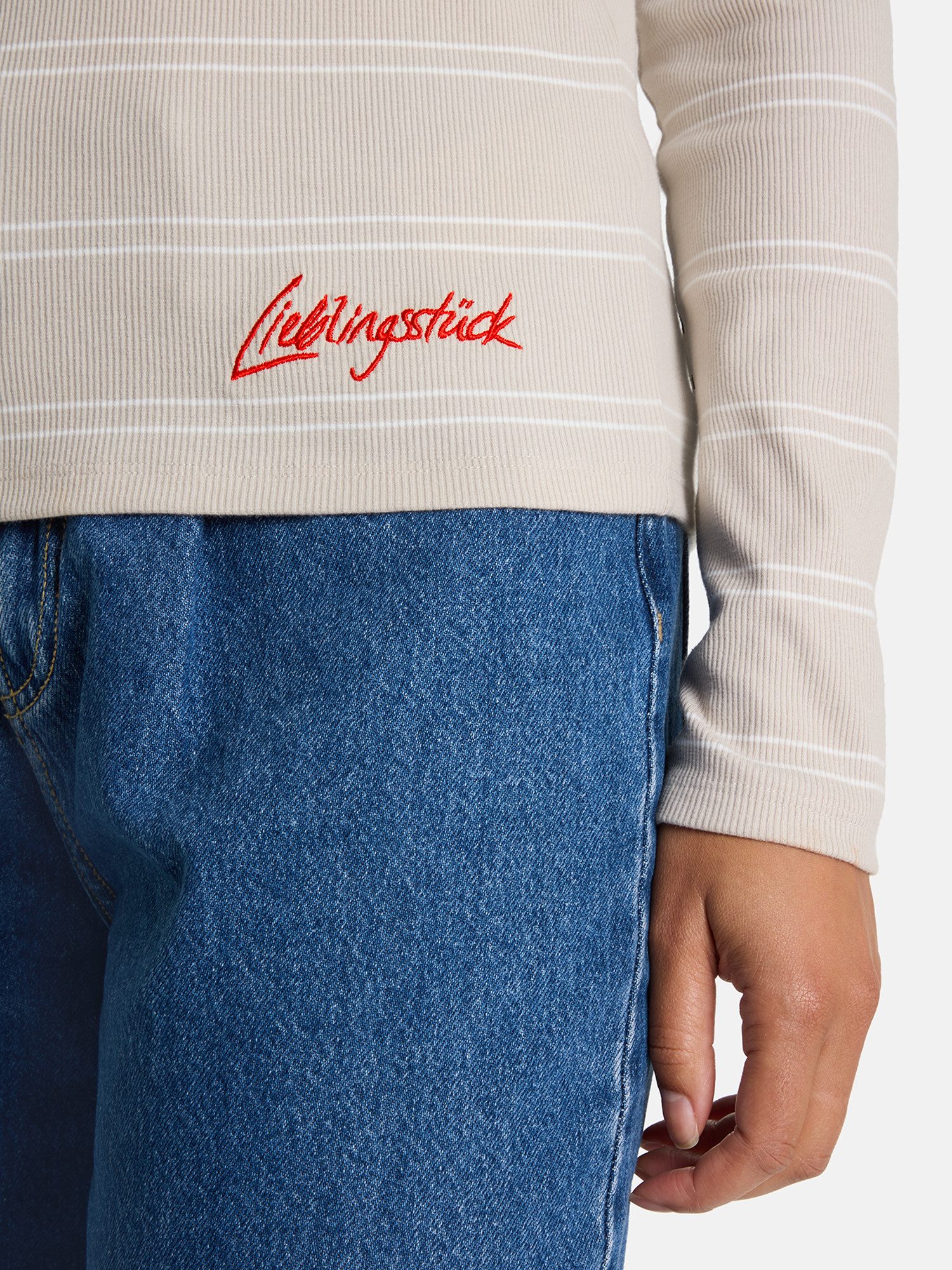 Lieblingsstück Langarmshirt SinaL mit Herzmotiv und Streifen