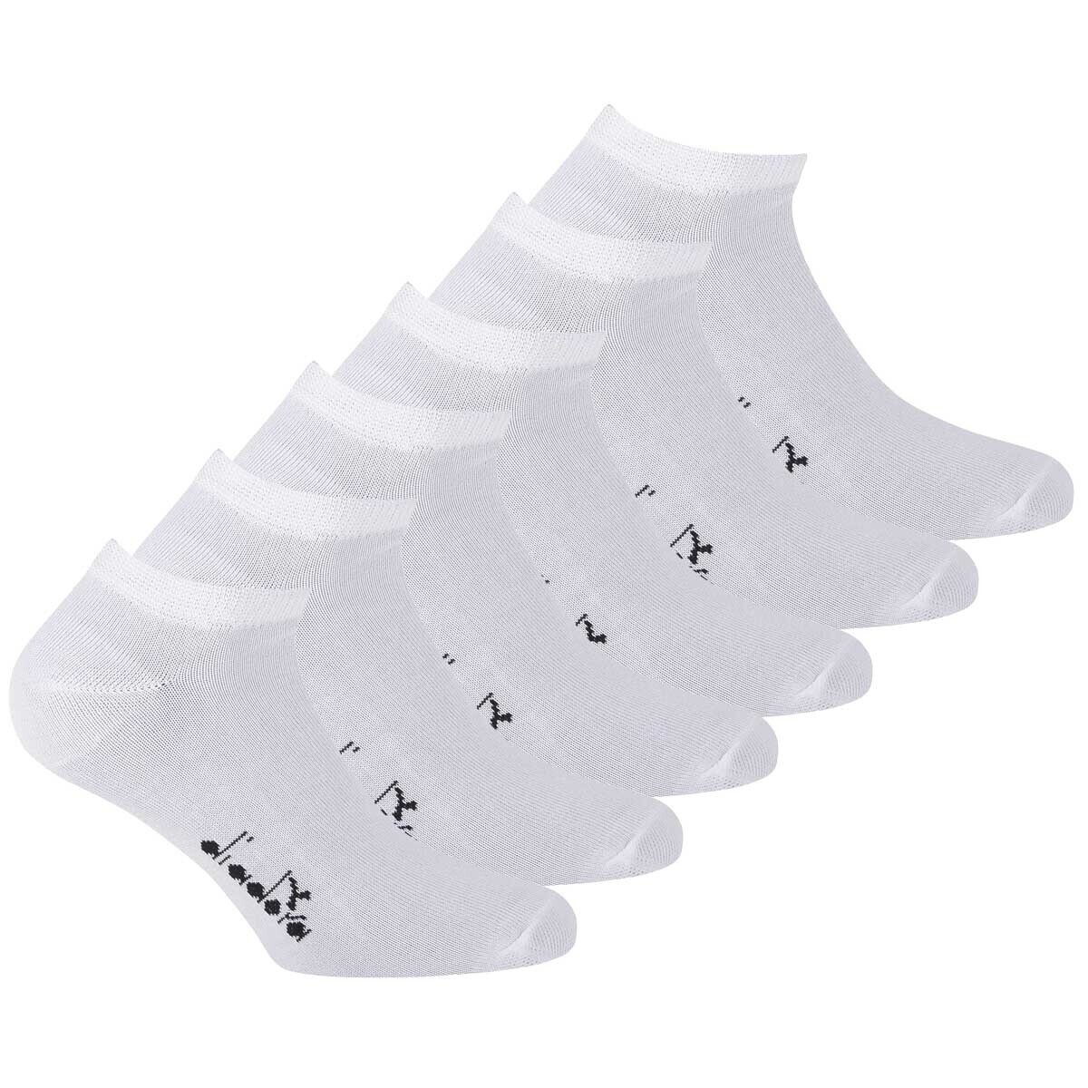 Diadora Sneakersocken Unisex Sneaker Socken, 6er Pack - Sportsocken Weiß