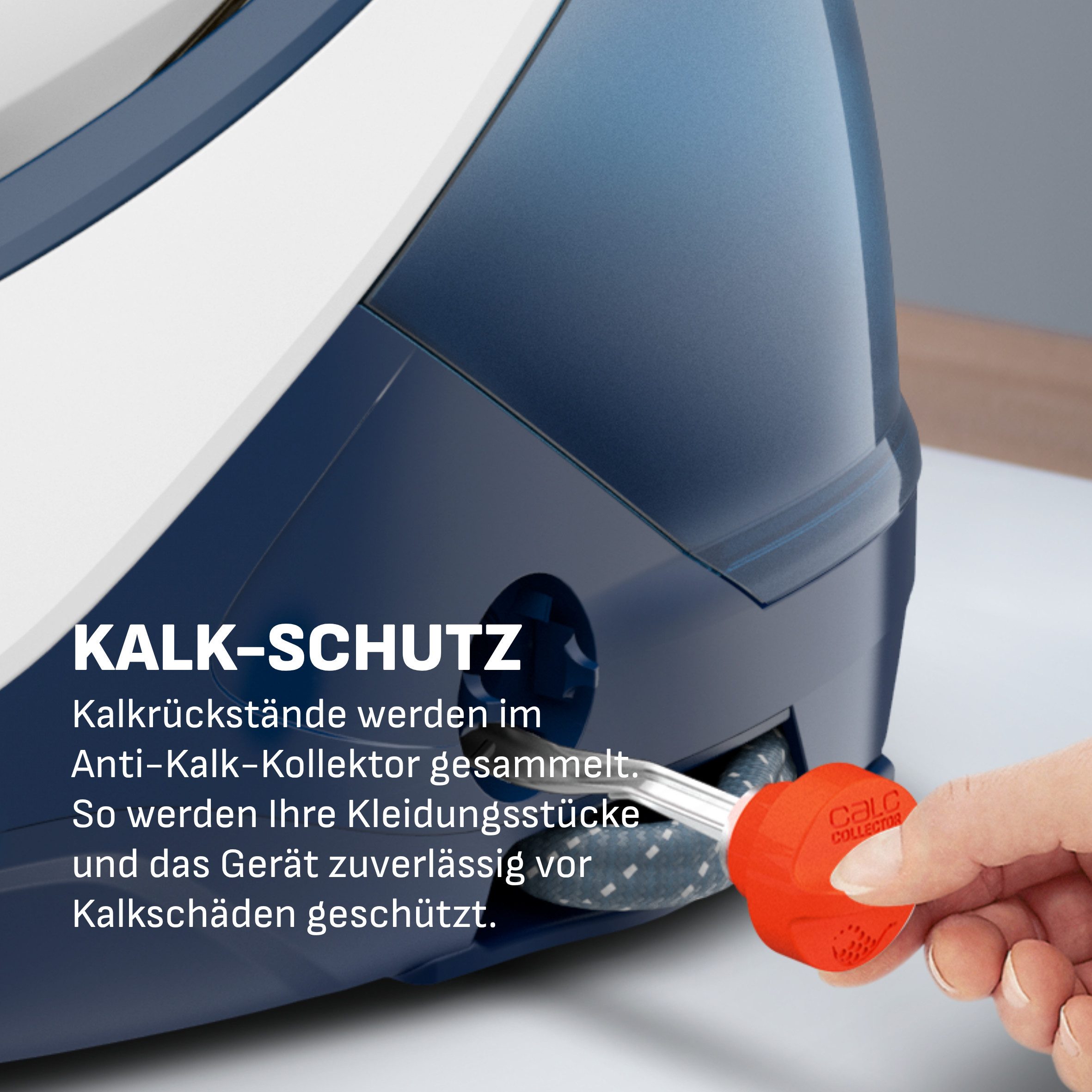 Tefal Dampfbügelstation GV9225 Pro Express Protect mit 550 g/min Boost Dampfstoß, 1800 ml Wassertank, Durilium AirGlide Ultra Thin, Protect System gegen Wasserf – Bild 5 von 5