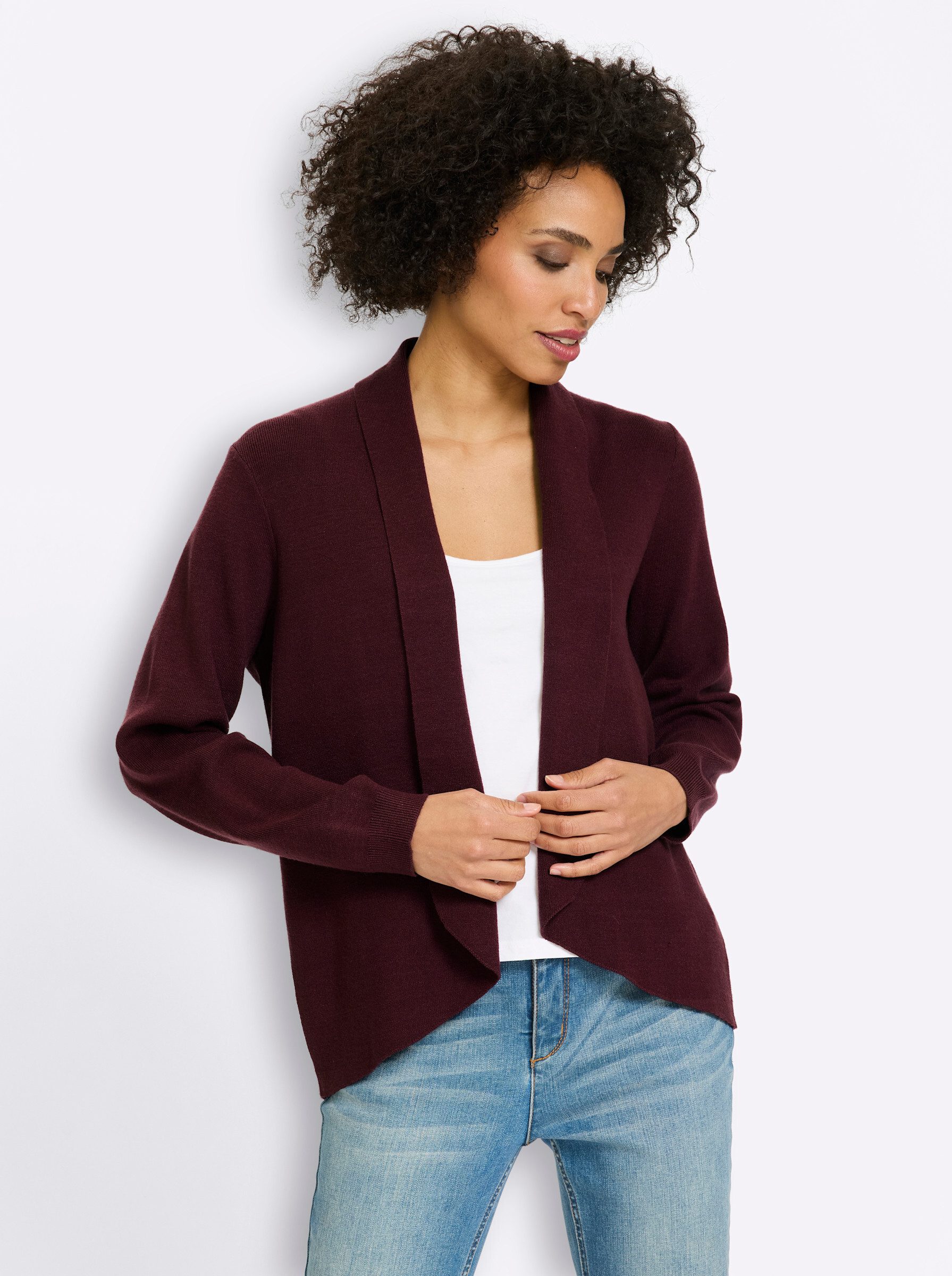 heine Strickjacke Cardigan Langarm Feinstrick