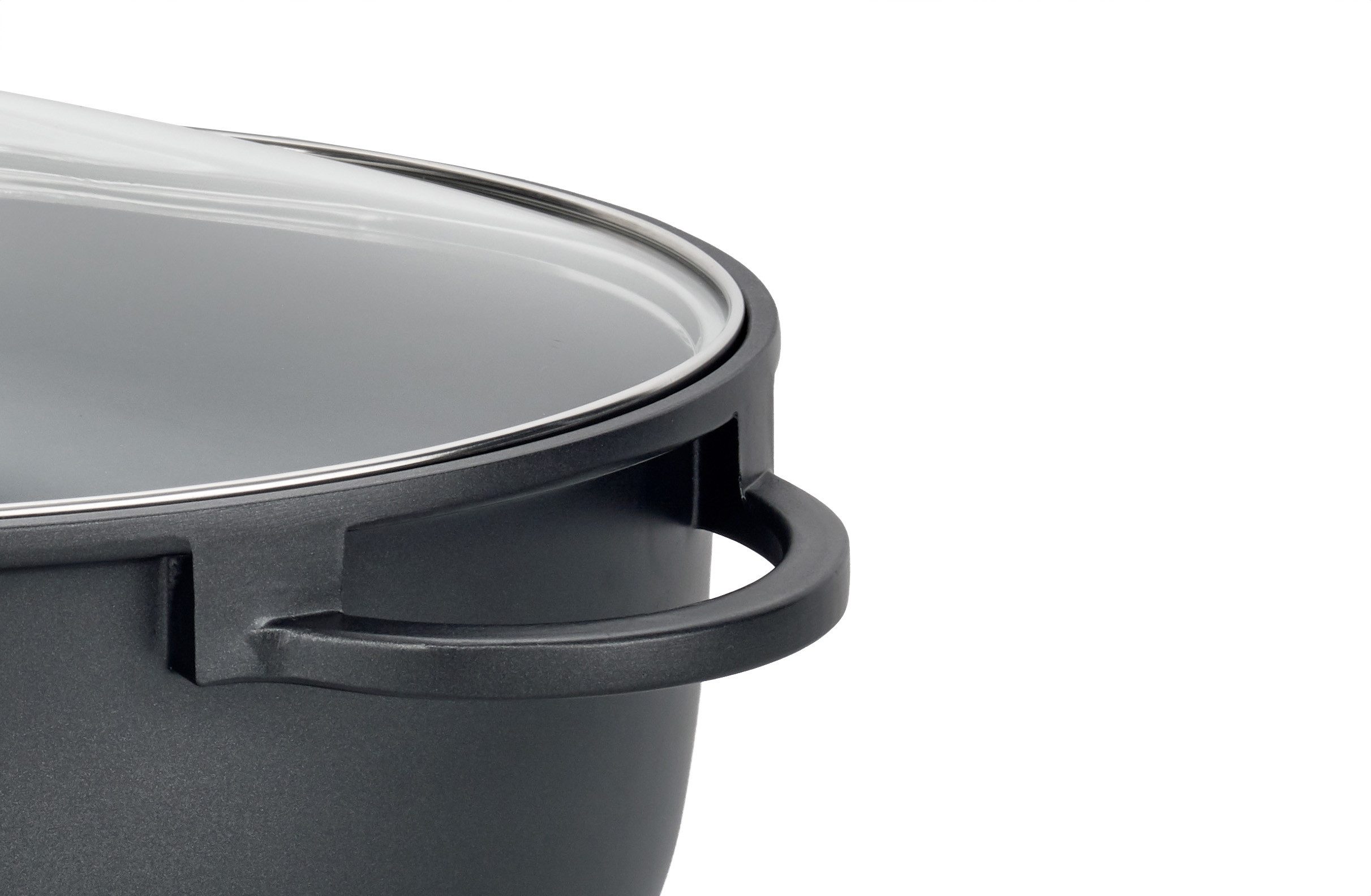 Elo Bräter Alucast, Aluminiumguss (1-tlg., 1 Bräter mit Glasdeckel), Aromaknopf, Induktion