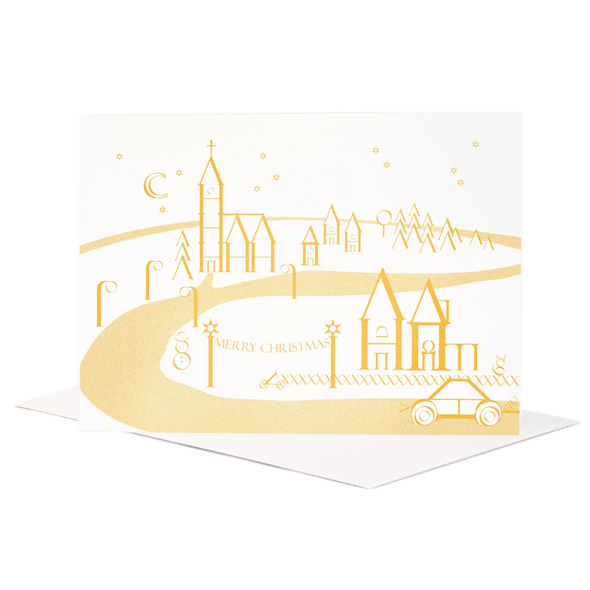 Bow & Hummingbird Grußkarten Grußkarte Buchstaben-Land (transparenter Umschlag)