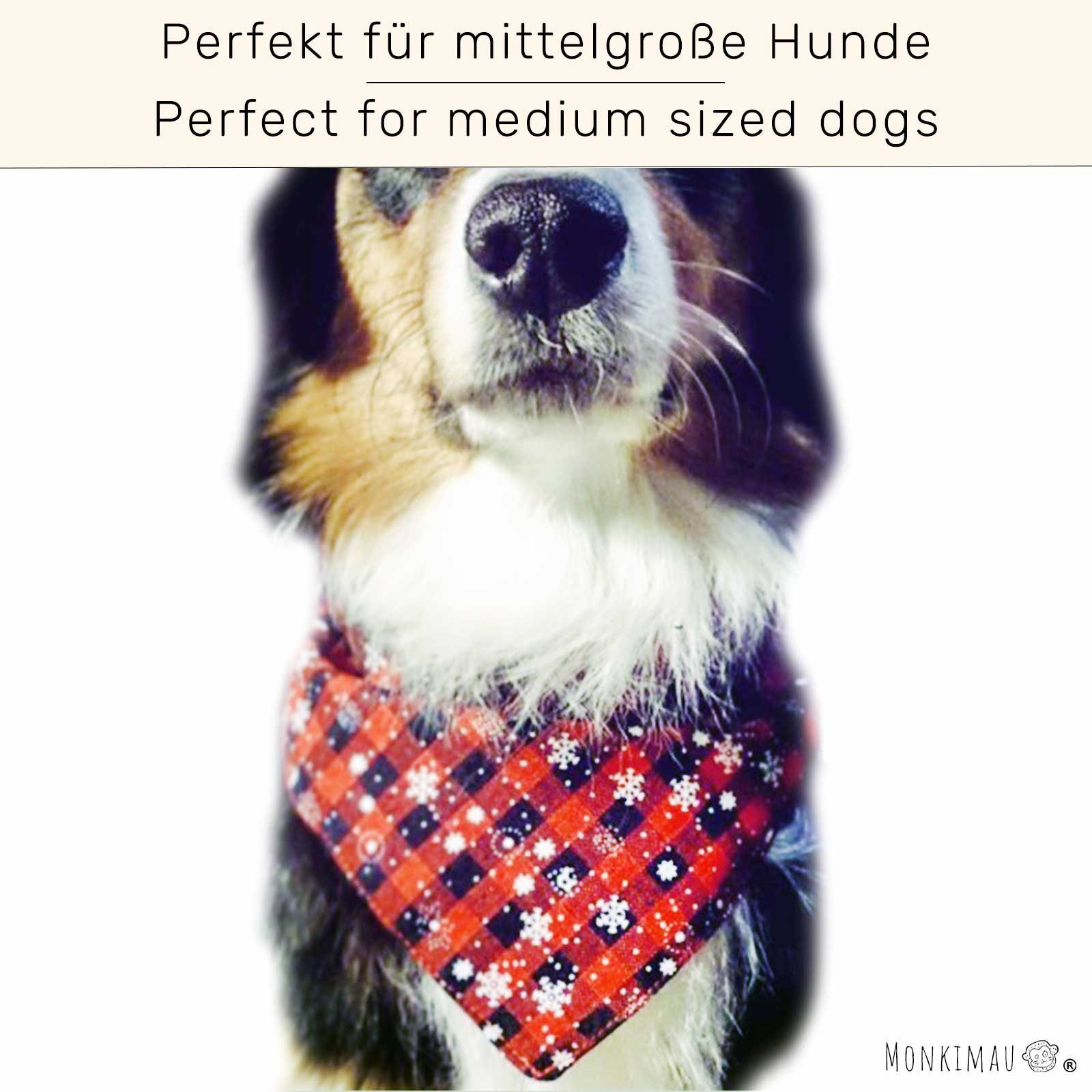 Monkimau Hunde-Halsband Hunde Halstuch für Hund - Hundehalstuch zu Weihnachten, Baumwolle
