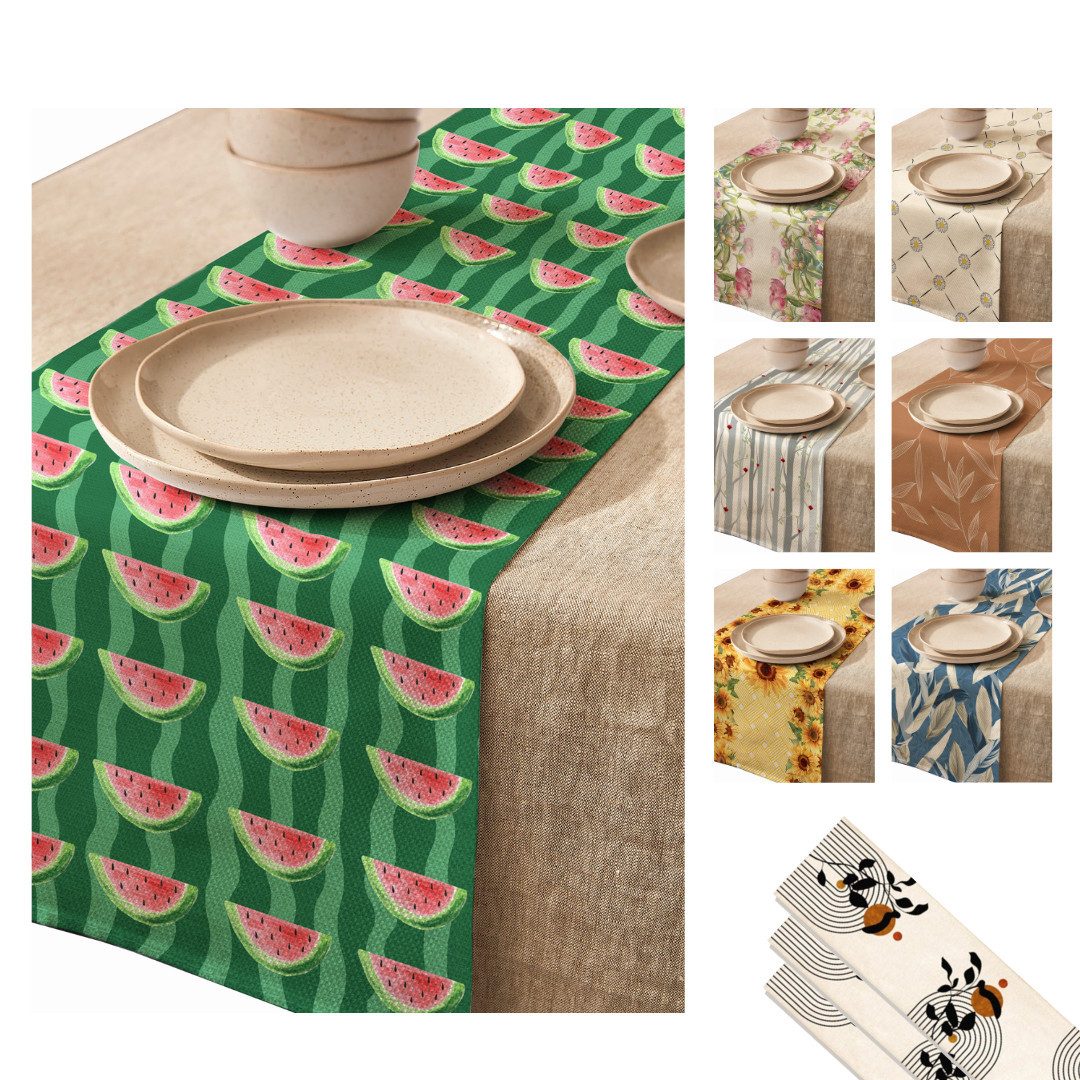 LIVINA HOME Tischläufer Premium Tischdecke abwaschbar, Tischband, moderne Leinenoptik Decke, Tischtuch, Gartentischdecke, Tafeltuch, Oster Deals Sale!