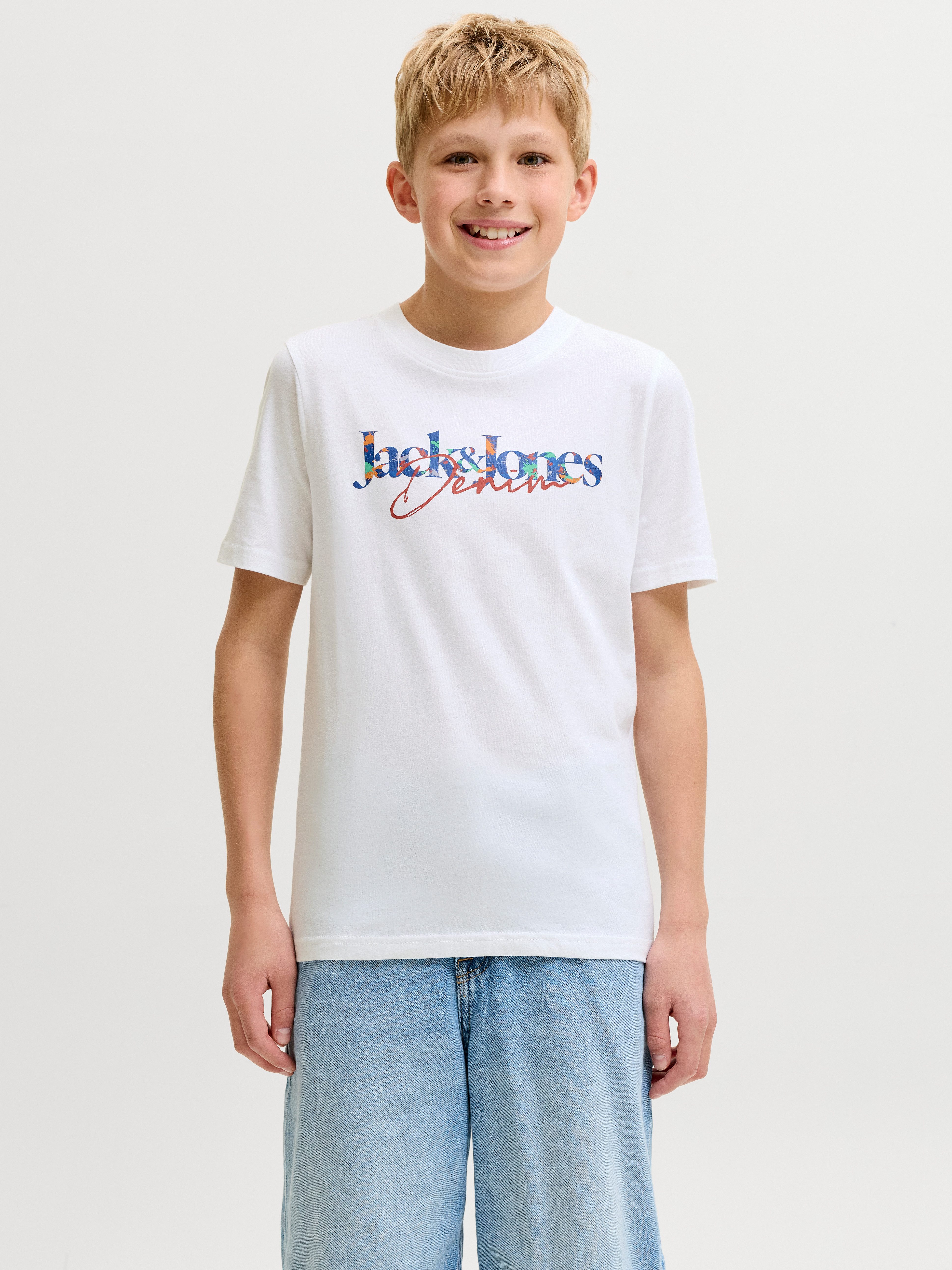 Jack & Jones Junior Rundhalsshirt JJTOM TEE SS CREW NECK SN JNR Baumwolle, regular fit