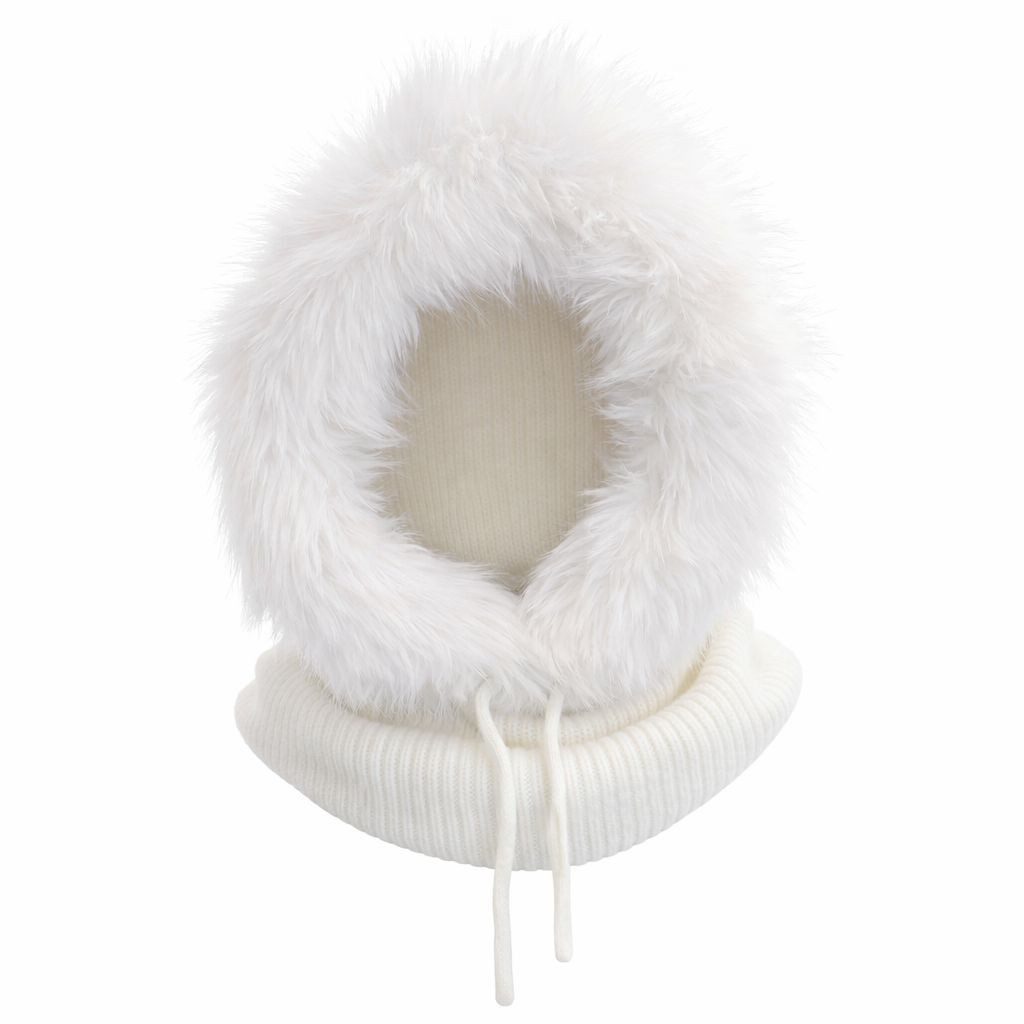 soma Modeschal Kapuzenschal Damen&Herren mit Kunstfell Winter Schal mit Kapuze Beige, (Set, 1-St. Schal mit Mütze), Kapuzenkragen mit Bindeband Weich gefüttert,winddicht – Winter Schal