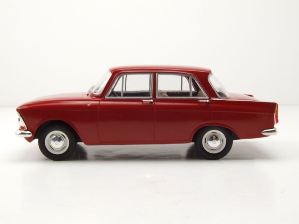 Whitebox Modellauto Moskwitsch 408 1966 rot, Maßstab 1:24