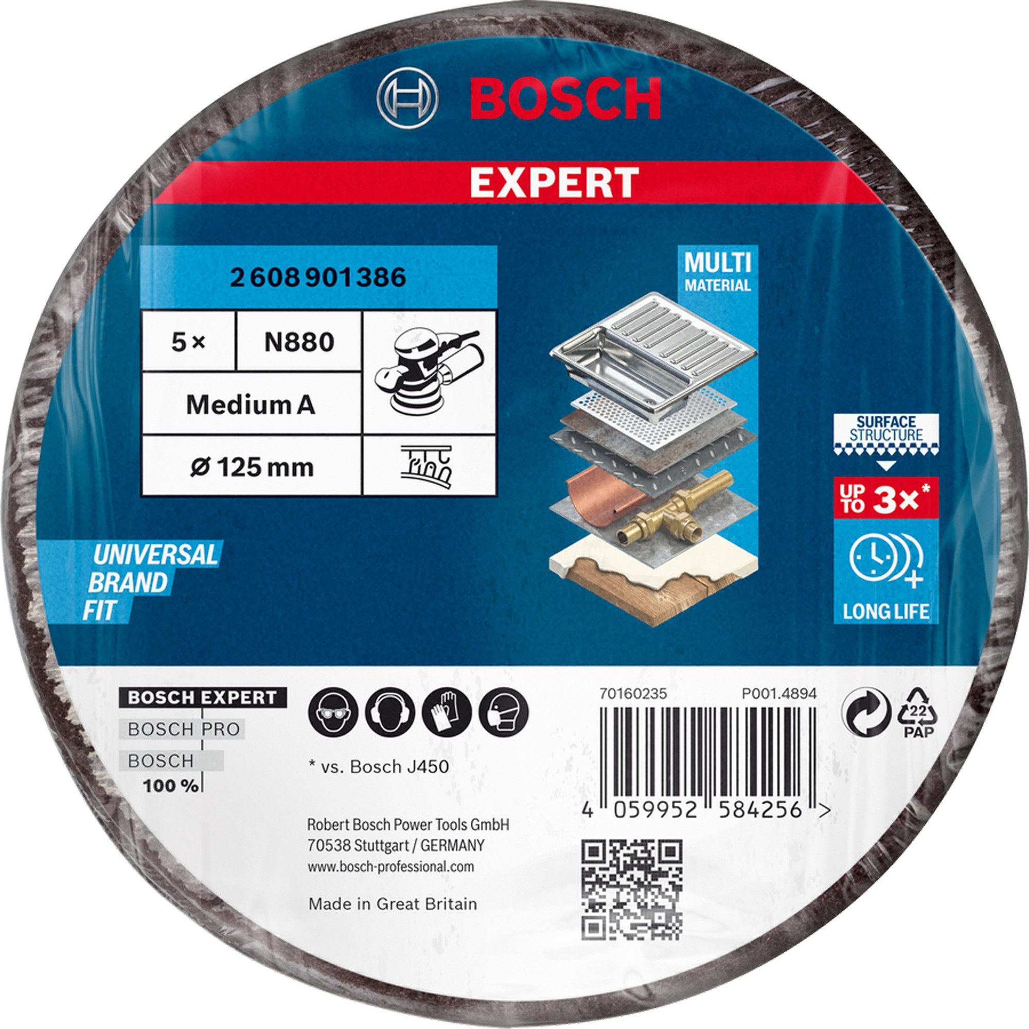 Schleifscheibe Expert Professional Vliesscheibe N880 Bosch Medium BOSCH