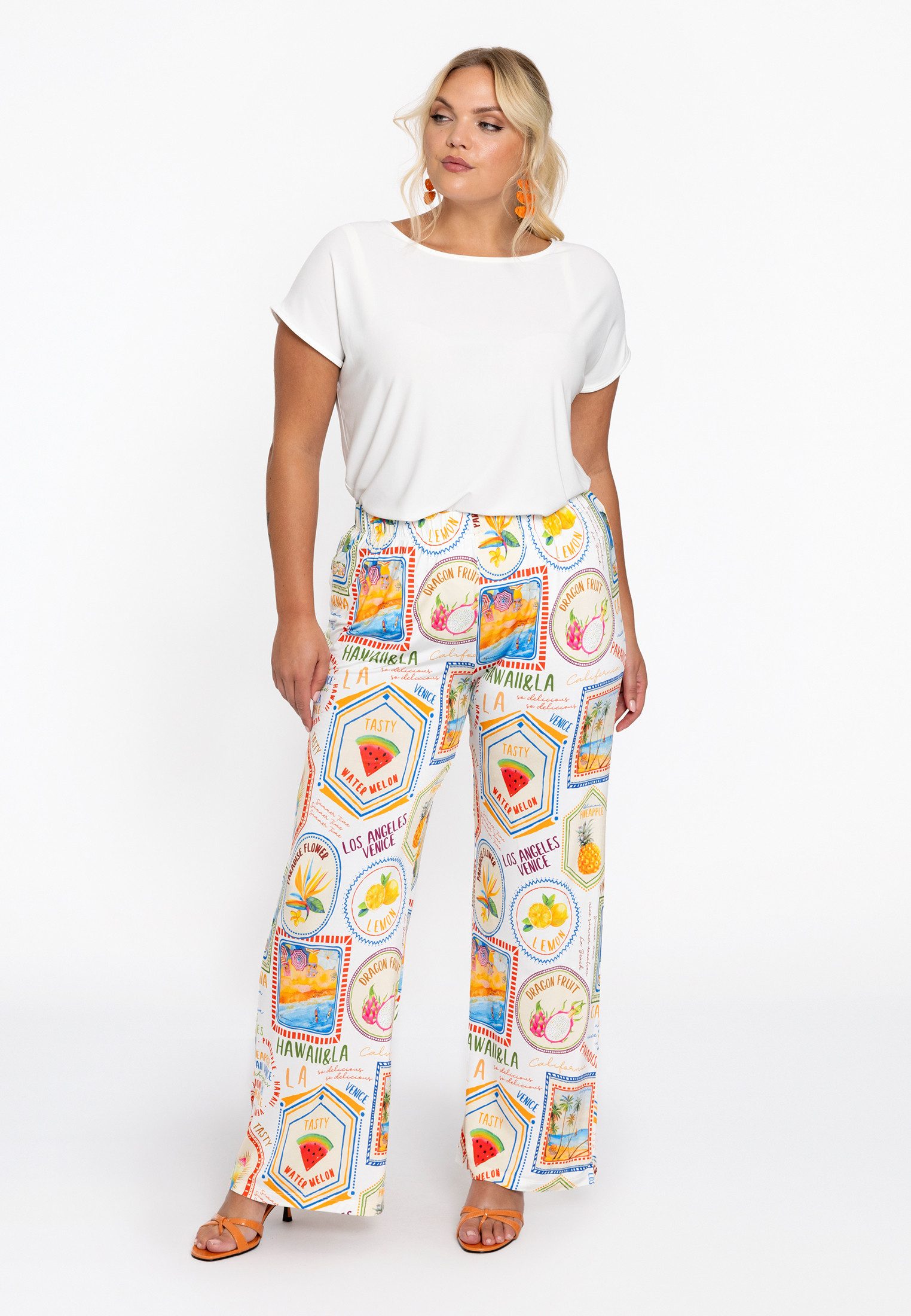 YOEK Bootcuthose Damen Hose mit Druck günstig online kaufen
