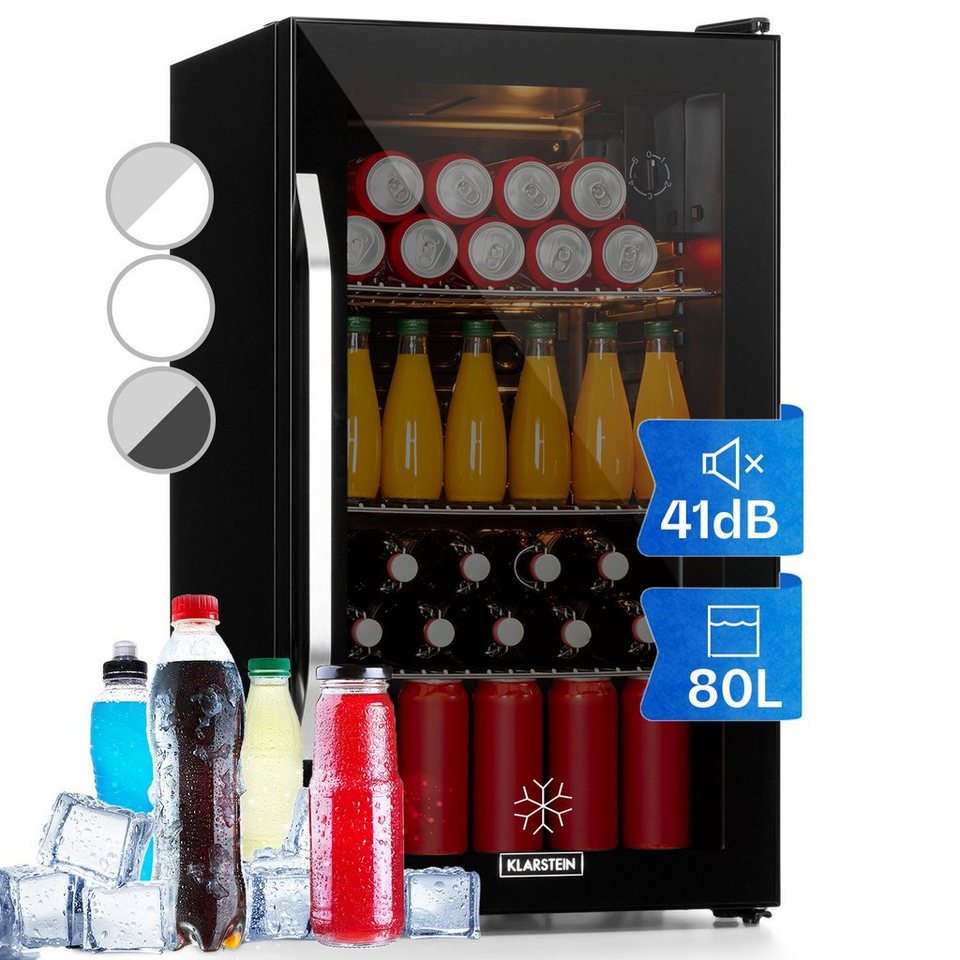 Klarstein Getränkekühlschrank HEA-Beersafe-XXL-OX 10034848A, 83 cm hoch,  47.5 cm breit, Bier Hausbar Getränkekühlschrank Flaschenkühlschrank Glastür