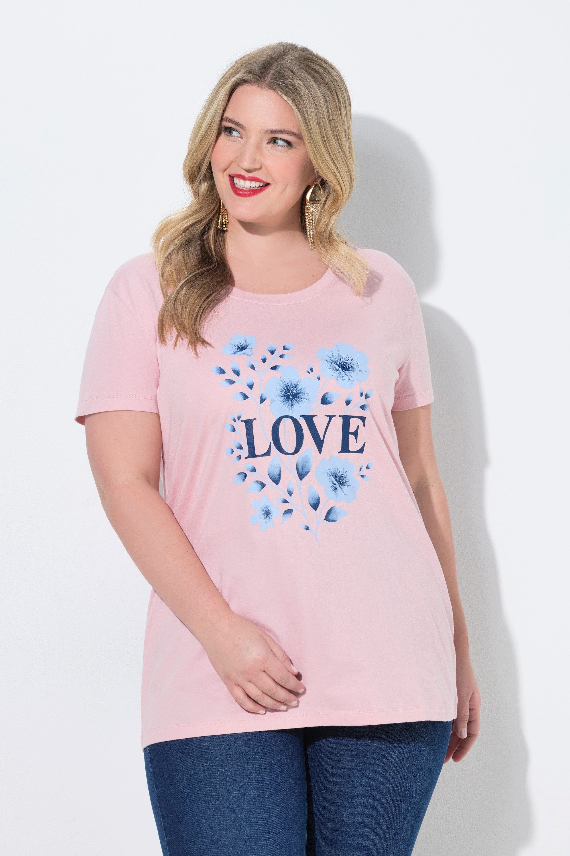 MIAMODA T-Shirt T-Shirt bequeme Passform LOVE Motiv