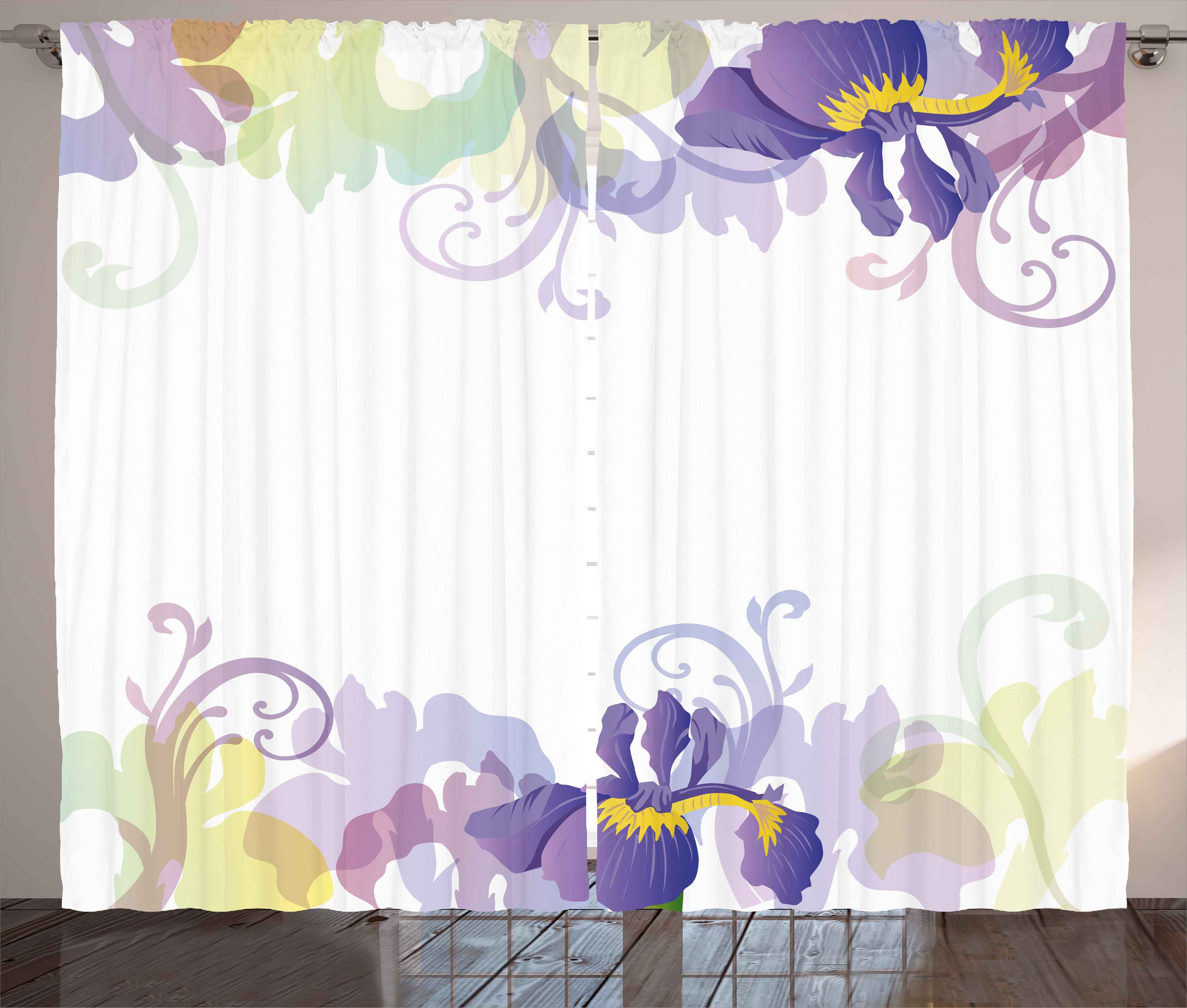 Gardine Abakuhaus, Petals Garten Schlafzimmer und Vorhang Schlaufen mit Pastell Haken, Klassische Kräuselband