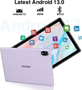 DOOGEE 5060mAh 7 GB RAM TÜV Augenschutz/Bluetooth 5.0/OTG/Typ C Tablet (10", 64 GB, Android 13, Kinder-Entertainment für unterwegs)