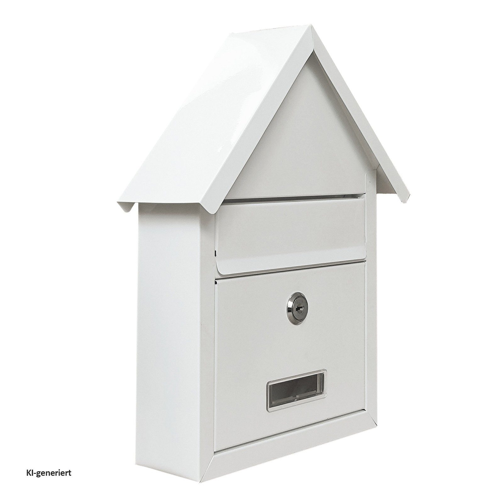 HTI-Living Briefkasten Briefkasten Amin Weiß mit Spitzdach (Stück, 1-St., 1 Briefkasten), zur Wandmontage – Bild 2 von 5