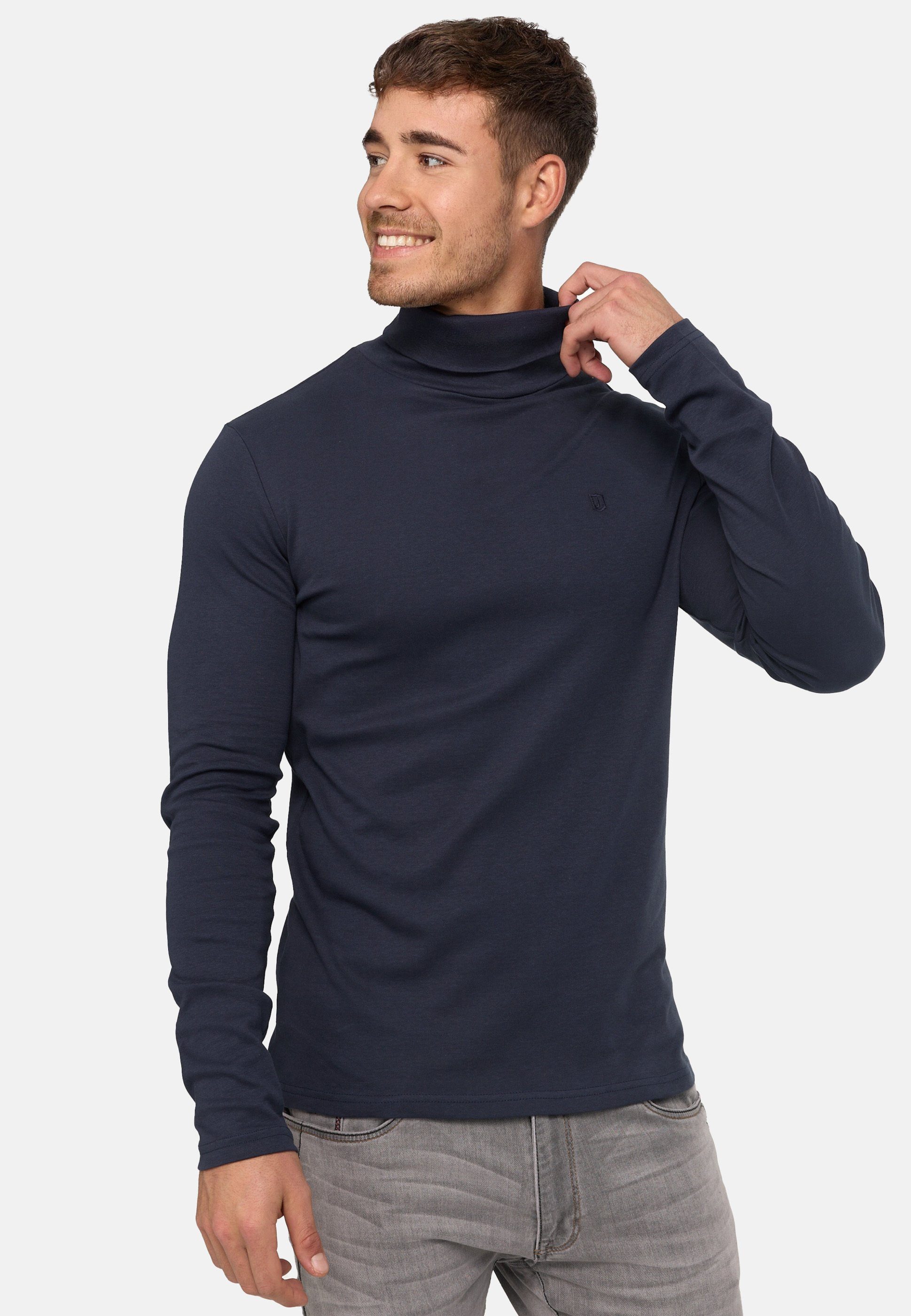 Indicode Rollkragenshirt Herren Eagon Langarmshirt Herrenshirt