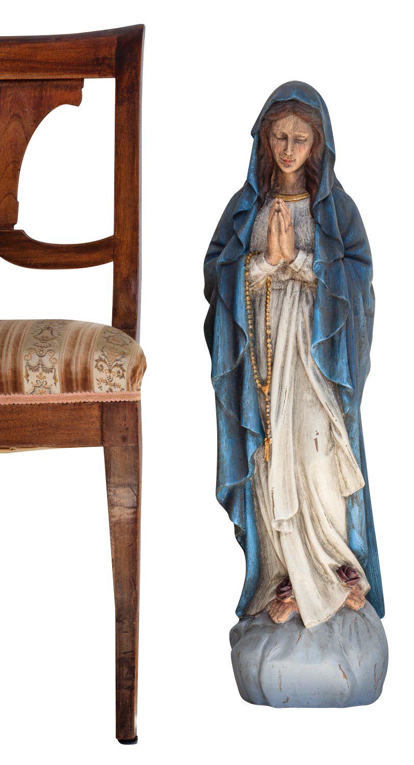 Aubaho Dekofigur XXL Skulptur Heiligenfigur Figur Maria 80cm Madonna Statue Antik-Stil