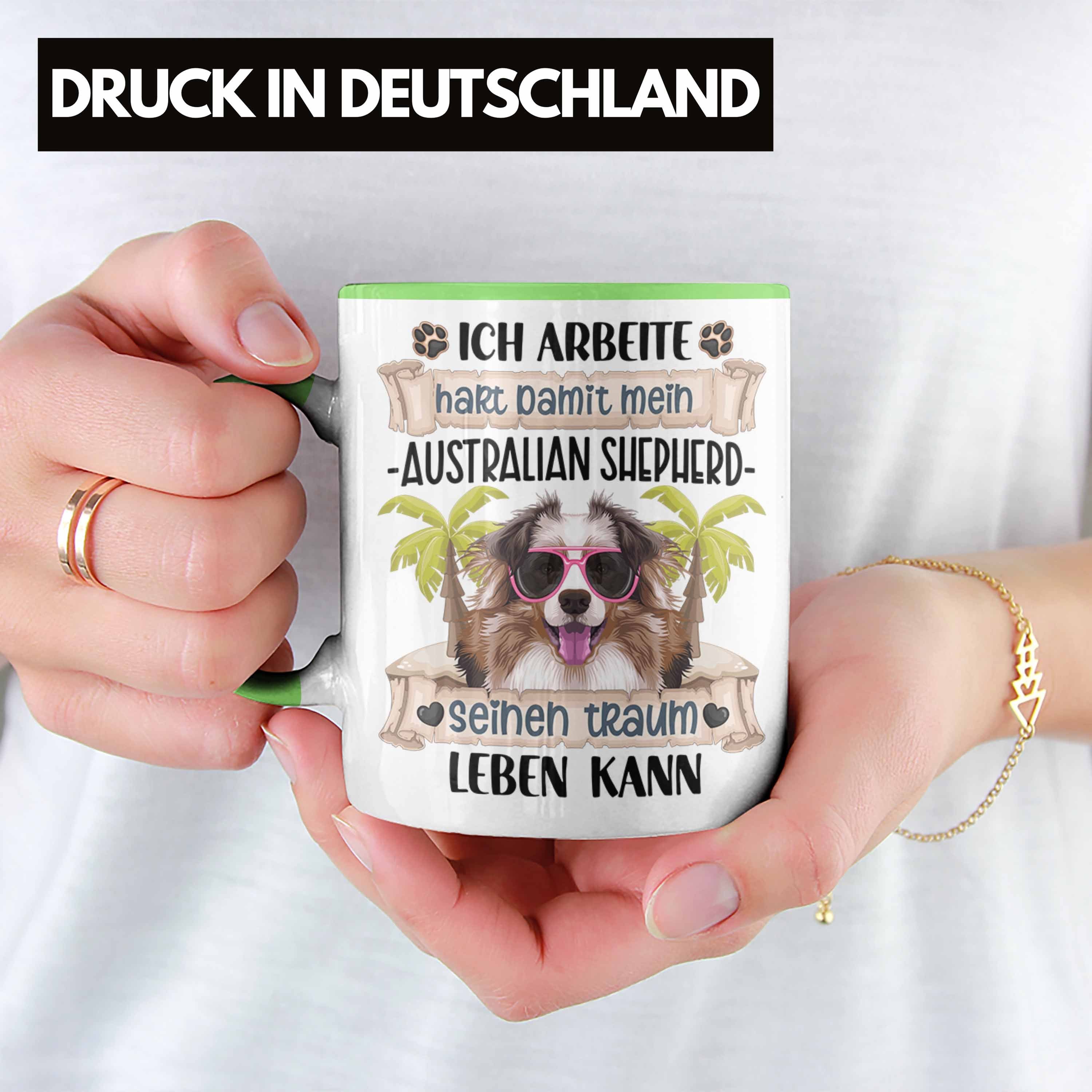 Tasse Australian Tasse Spruch Lustiger Besitzer Australian Trendation Shepherd Geschenk Grün