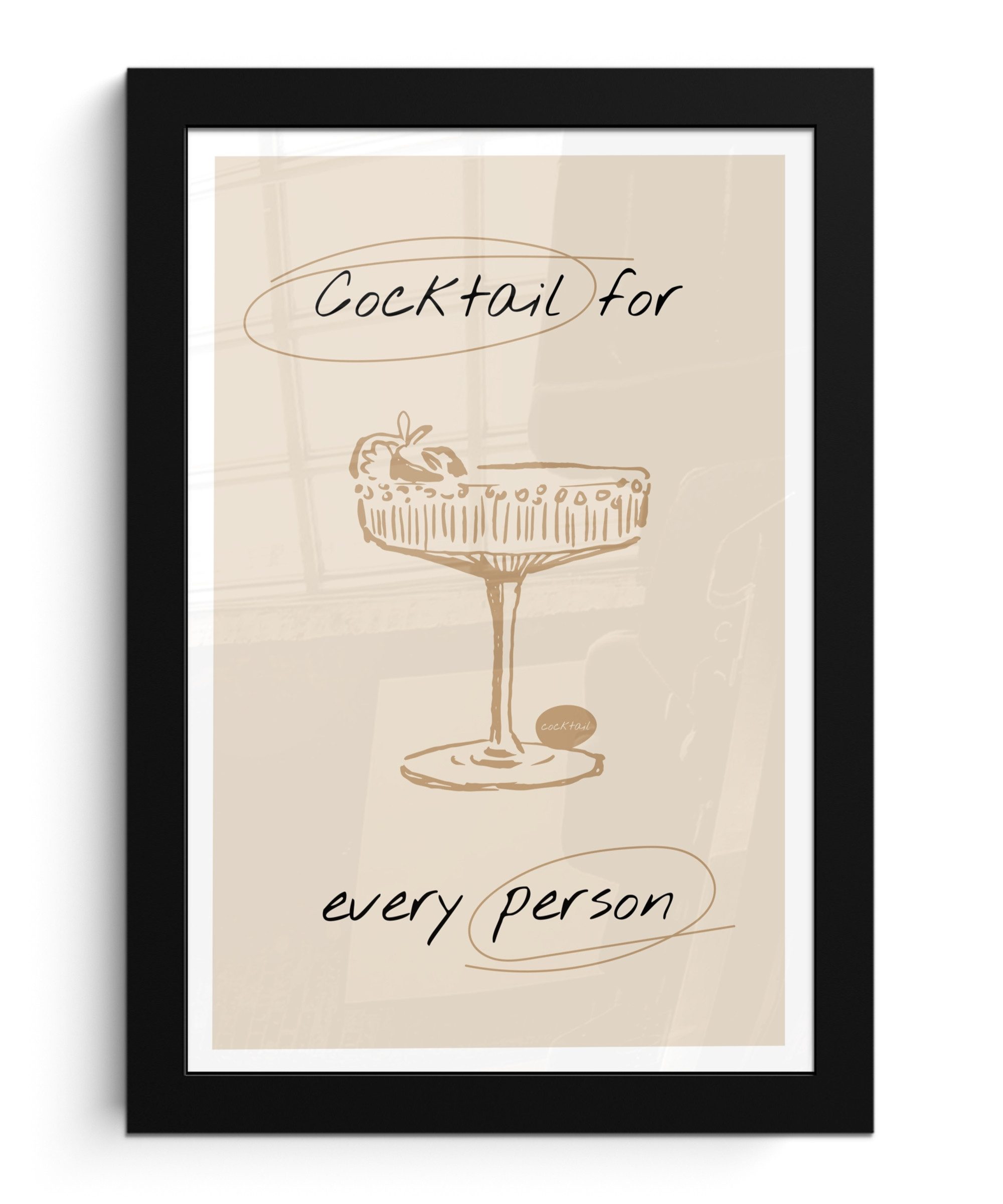 MuchoWow Poster Cocktail - Beige - günstig online kaufen