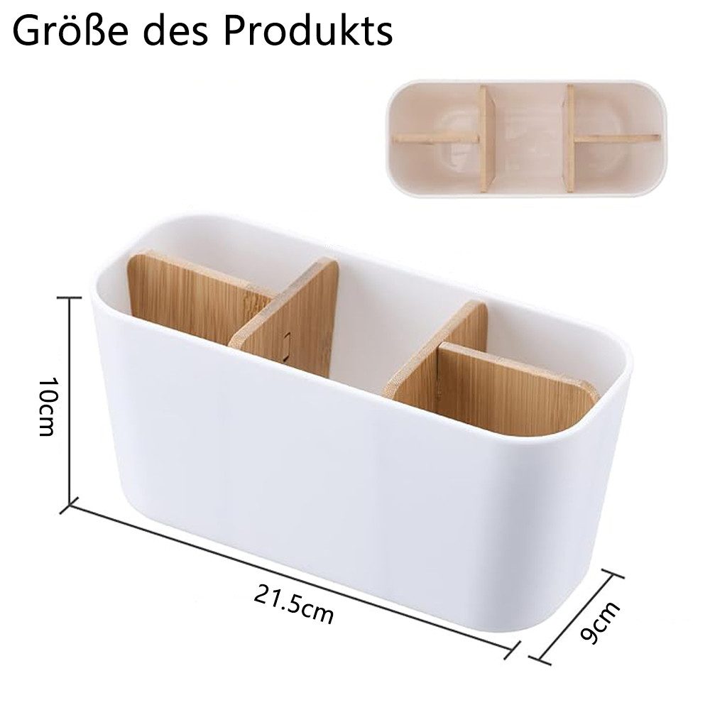 NUODWELL Zahnbürstenhalter Bambus Trennwand Zahnbürstenhalter, Toothbrush H günstig online kaufen