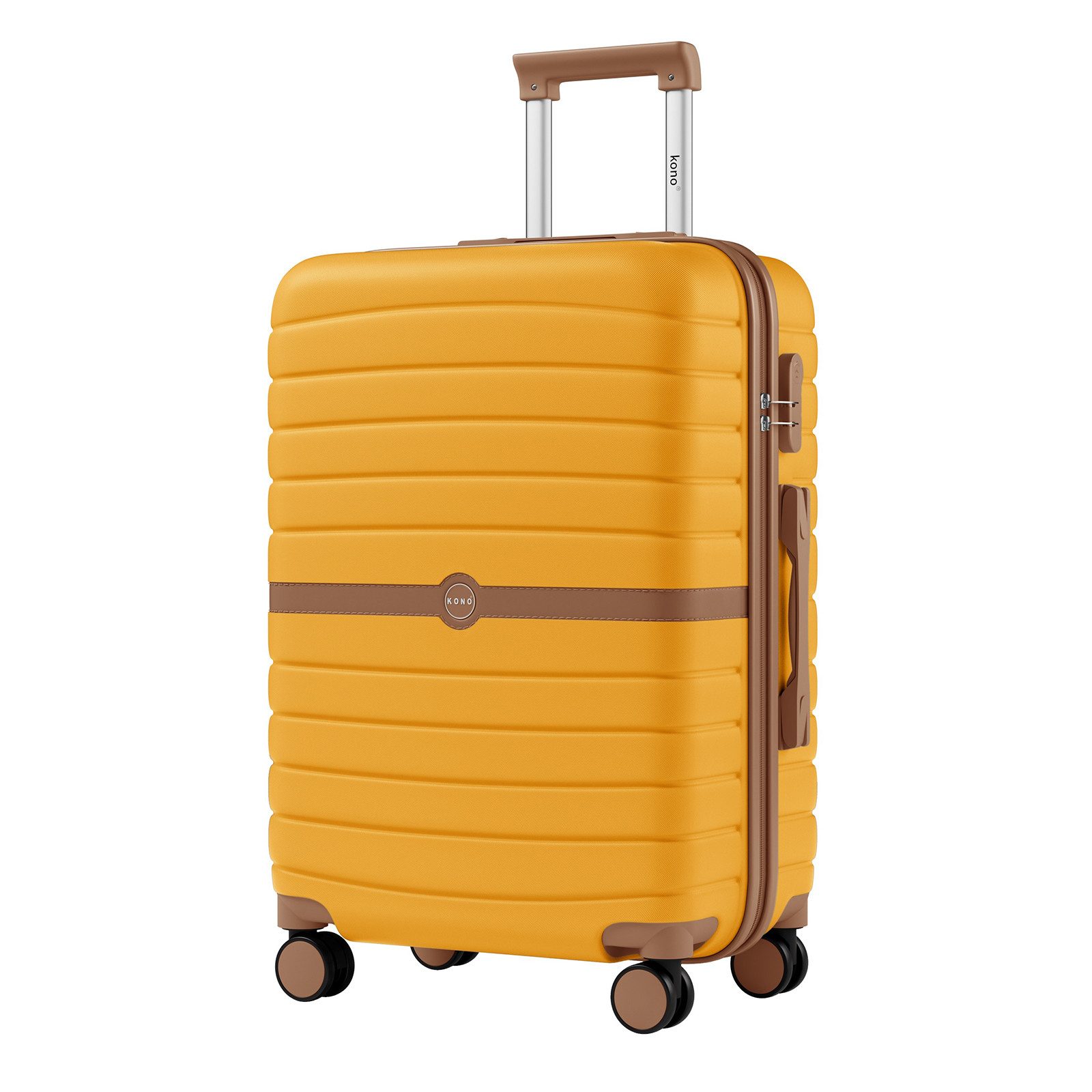 KONO Handgepäckkoffer Koffer Trolley ABS+PC Hartschalenkoffer