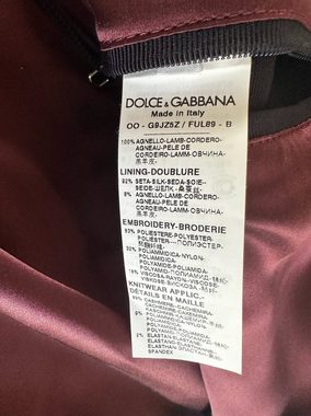 DOLCE & GABBANA Lederjacke DOLCE & GABBANA Varsity Bomber Jacket Lamb Leather College Uni Jacke B