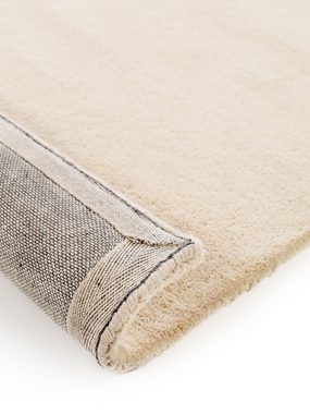 Wollteppich Bent, benuta, rechteckig, Höhe: 6 mm, 100% Wolle, handgetuftet, Uni, Hygge & Cozy, Wohnzimmer