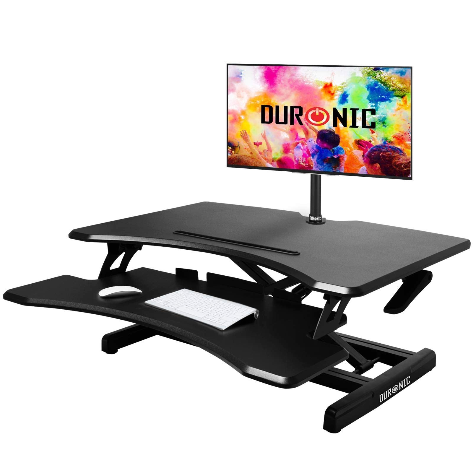 Duronic Schreibtischaufsatz, Computertisch, Workstation, Schreibtischaufsatz höhenverstellbar