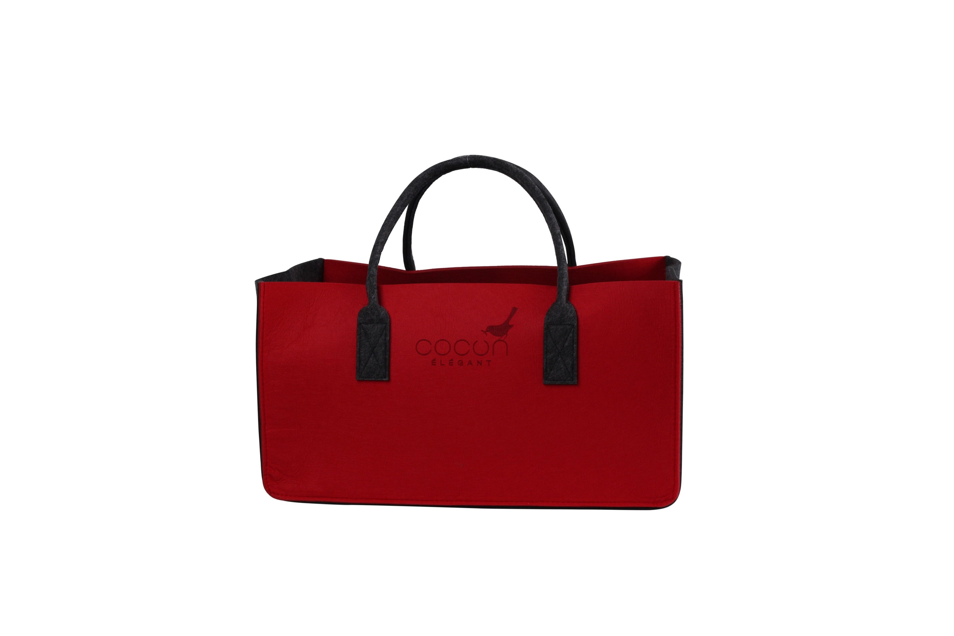 Cocon Einkaufsshopper Filztasche Kaminholztasche Spielzeugaufbewahrung, für Einkaufs Kamin Holz Zeitungsholz Spielzeug