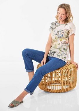 GOLDNER Print-Shirt Blusenshirt mit floralem Dessin