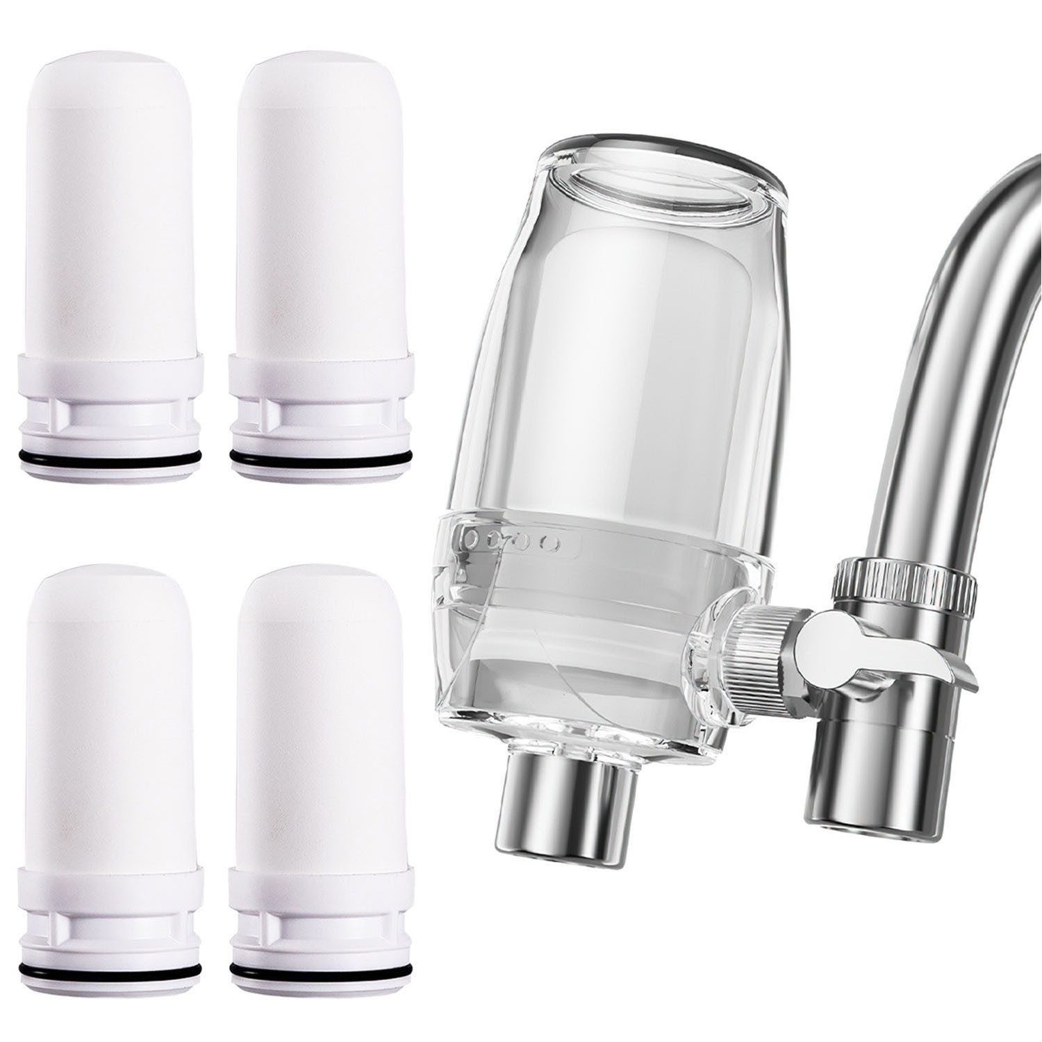 Wasserhahnfilter Wiederverwendbarer Wasserhahnfilter, der um 360° drehbar ist