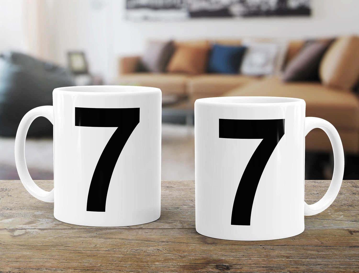 MoonWorks Tasse Kaffee-Tasse Buchstaben Buchstabe Arial Bold glänzend Kaffeetasse Teetasse Keramiktasse MoonWorks®, Keramik