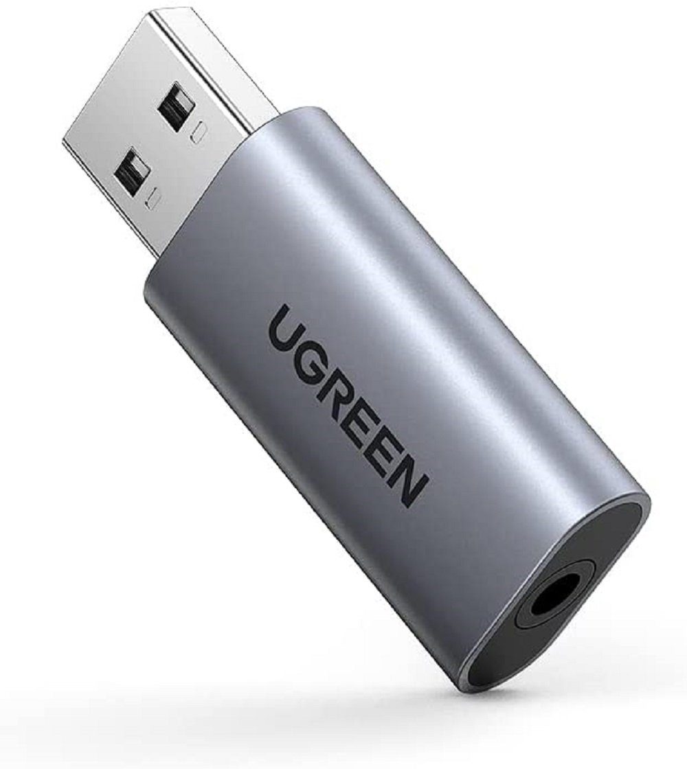 UGREEN USB 2.0 auf 3.5mm wandelt USB 2.0 zu 3.5mm kompatibel mit Smartphone USB-Adapter