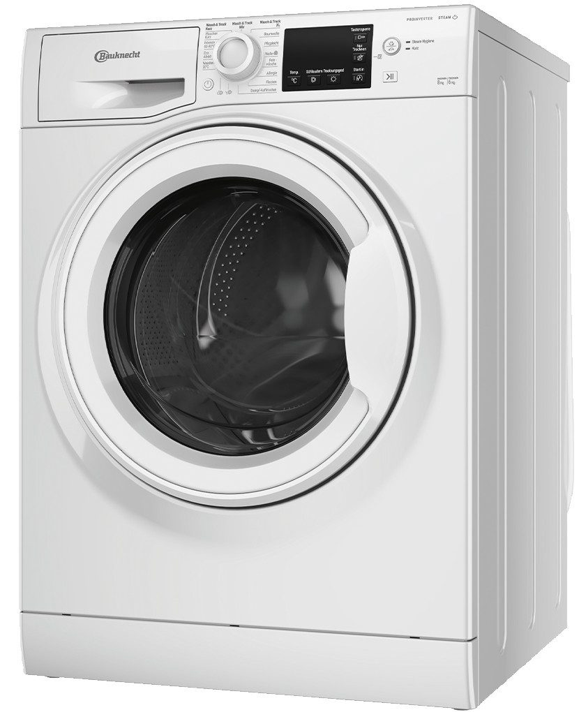 BAUKNECHT Waschtrockner Dynamic Inverter-Motor WT AO 86 43 N, 8,00 kg, 8 kg, 1400 U/min, Steam Hygiene, Mehrfachwasserschutz+, Steam Refresh
