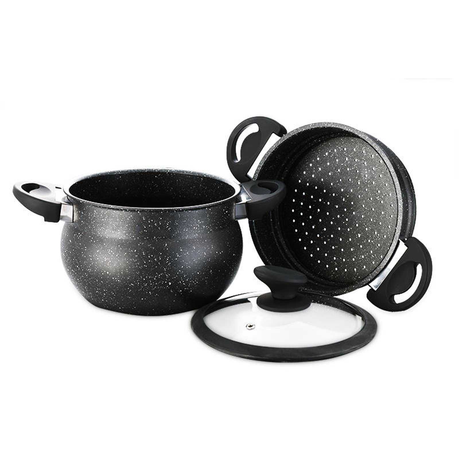 Cheffinger Aluminium Mantowarka Topf, Dampftopf Couscous Dampfkocher Kochtopf 8L