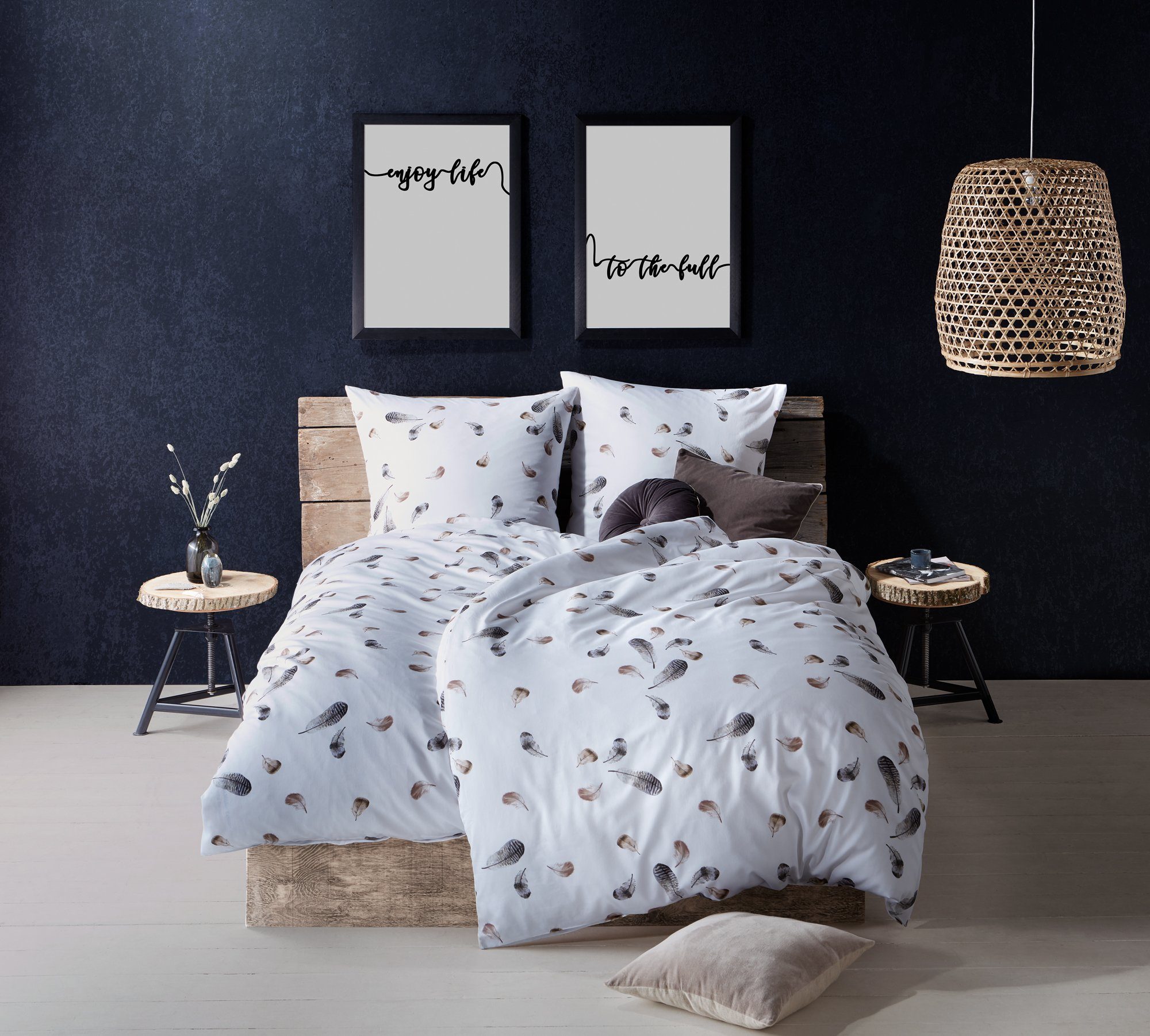 BETTWAESCHE-MIT-STIL Bettwäsche Mako Satin Bettwäsche Federn günstig online kaufen