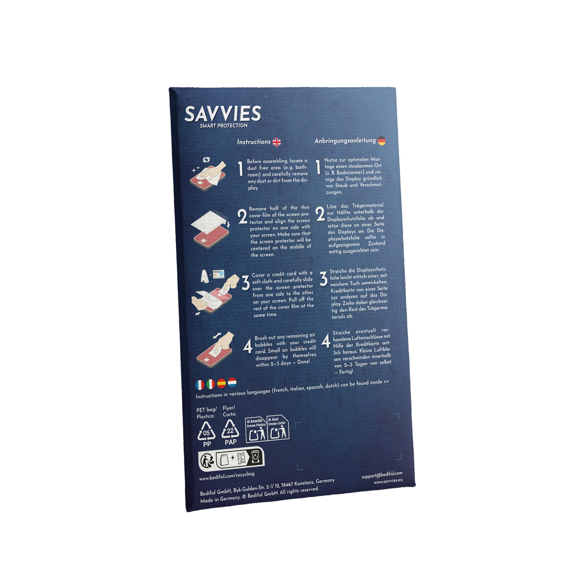 Savvies Displayschutzglas Schutzglas Panzer für Cleyver Extreme, 3 Stück, Schutzfolie Display Schutz Glas Folie klar