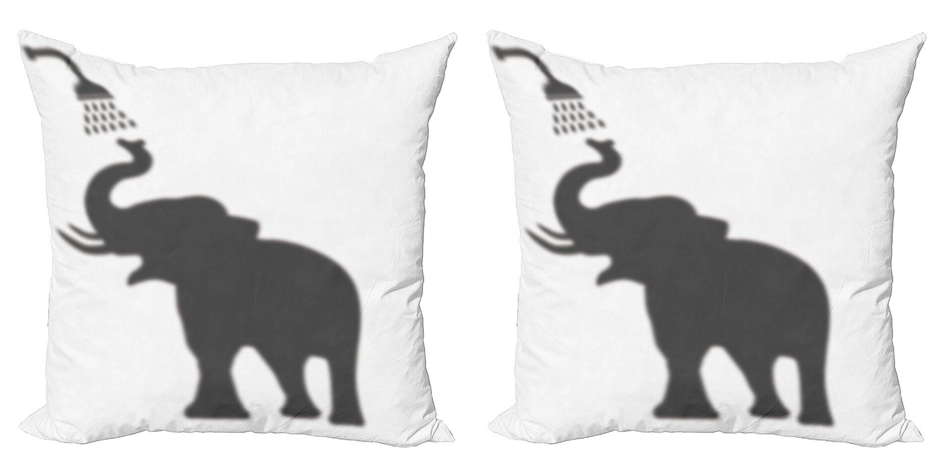 Kissenbezüge Modern Accent Doppelseitiger Digitaldruck, Abakuhaus (2 Stück), Elefant Lustiger Spaß-Entwurf