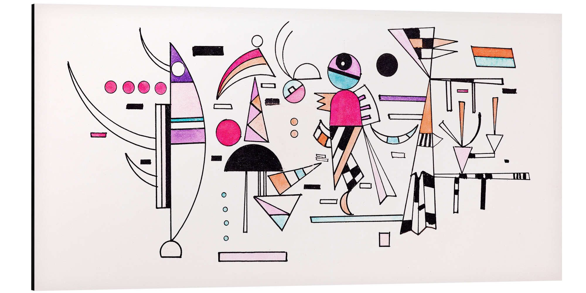 Posterlounge Alu-Dibond-Druck Wassily Kandinsky, Entwurf zu Leicht Zusammen, Malerei