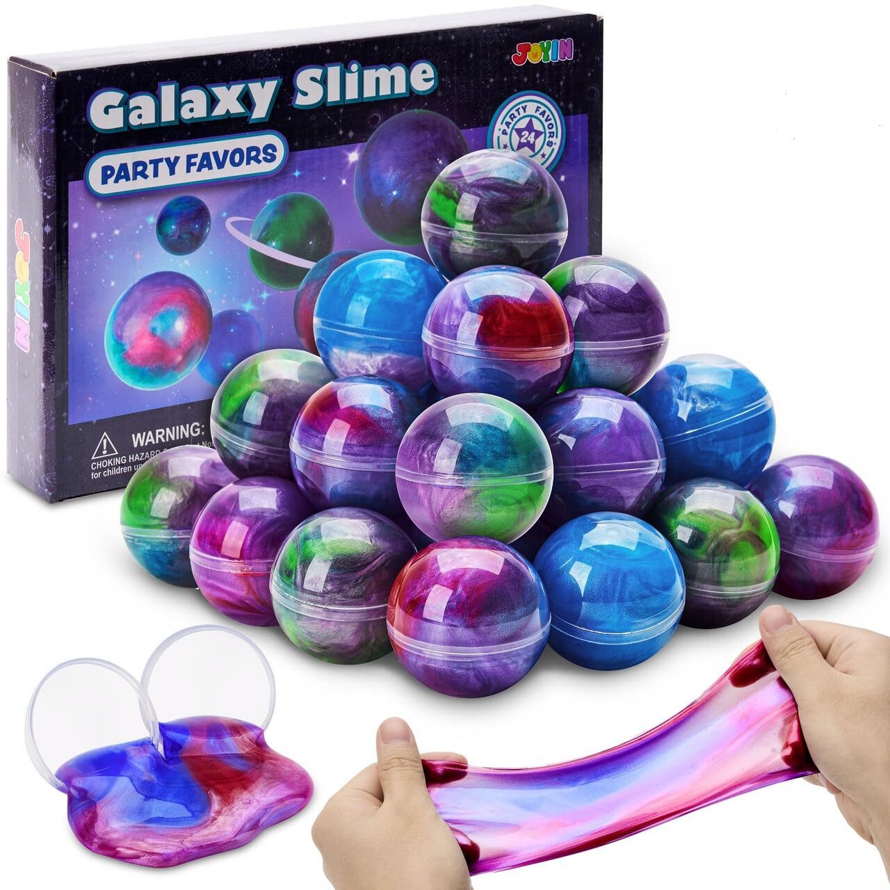 JOYIN Knete JOYIN 24 Pack Slime Kit(Rosa), Galaxy Slime Ball Slime Set
