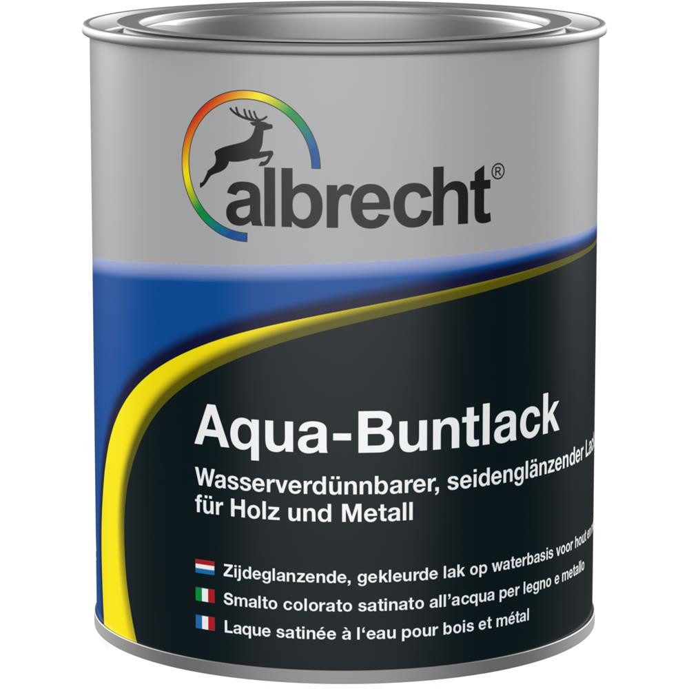 Lack Albrecht Acryl-Buntlack Aqua-Buntlack seidenglanz 750 ml hoch deckender Lack