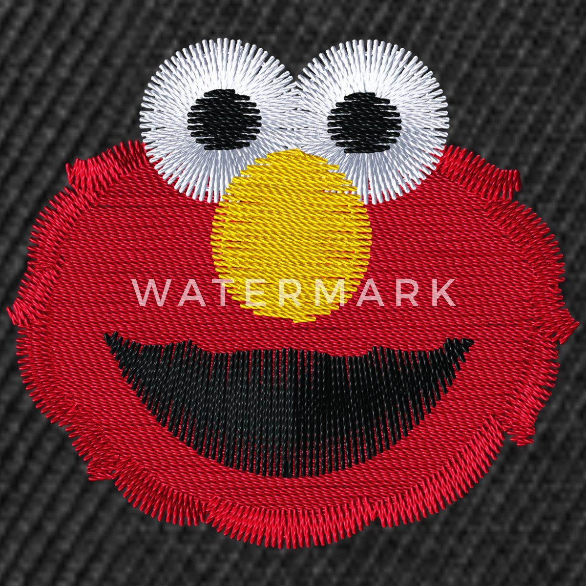 Spreadshirt Snapback Cap Sesamstraße Elmo Gesicht Stick Snapback Cap (1-St)