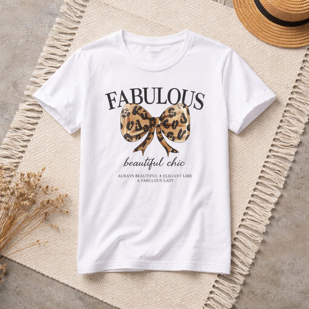 Zuckerwatte Print-Shirt 25202 Rundhalsshirt "Fabulous", Boyfriend Style aus 100% Baumwolle
