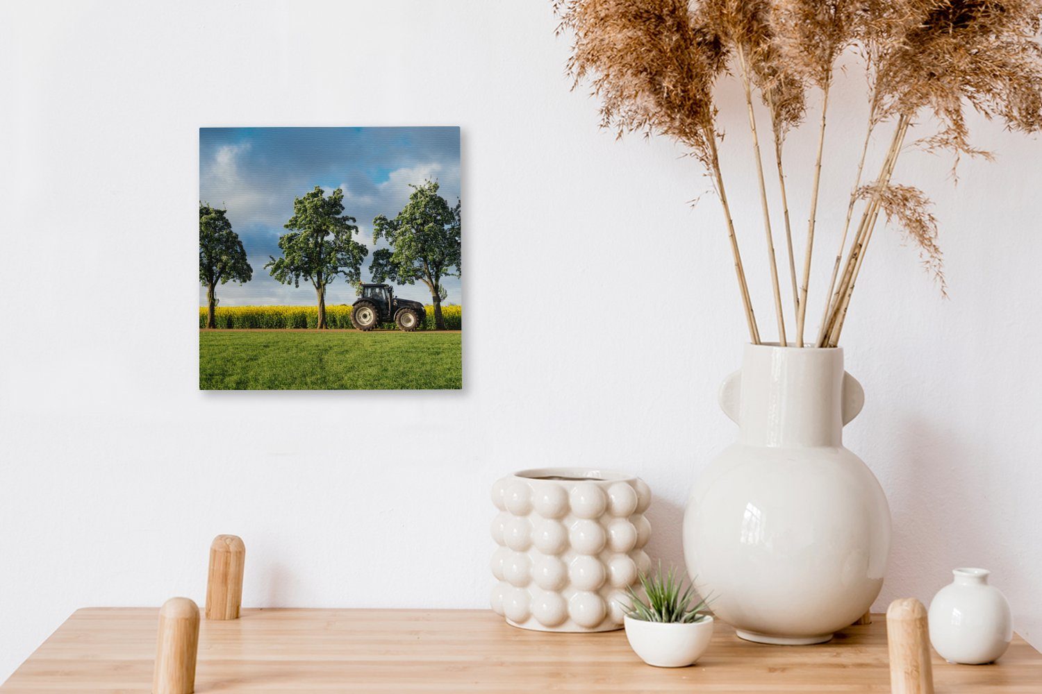 Baum Bilder OneMillionCanvasses® - - Leinwand St), für Traktor Wohnzimmer Schlafzimmer (1 Blumen, Leinwandbild