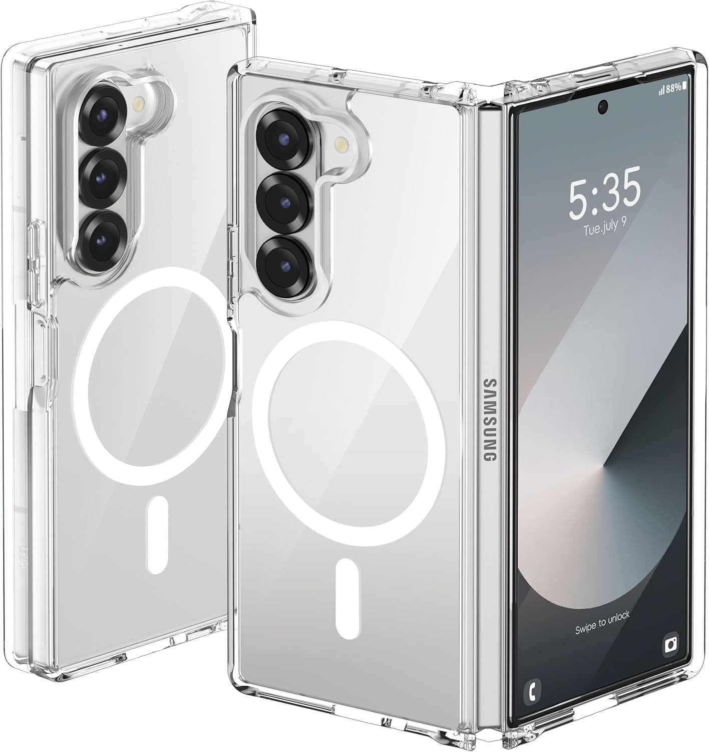 MSM Handyhülle Hülle für Samsung Galaxy Z Fold 7 5G Silikon Schutz TPU Tasche MagSafe