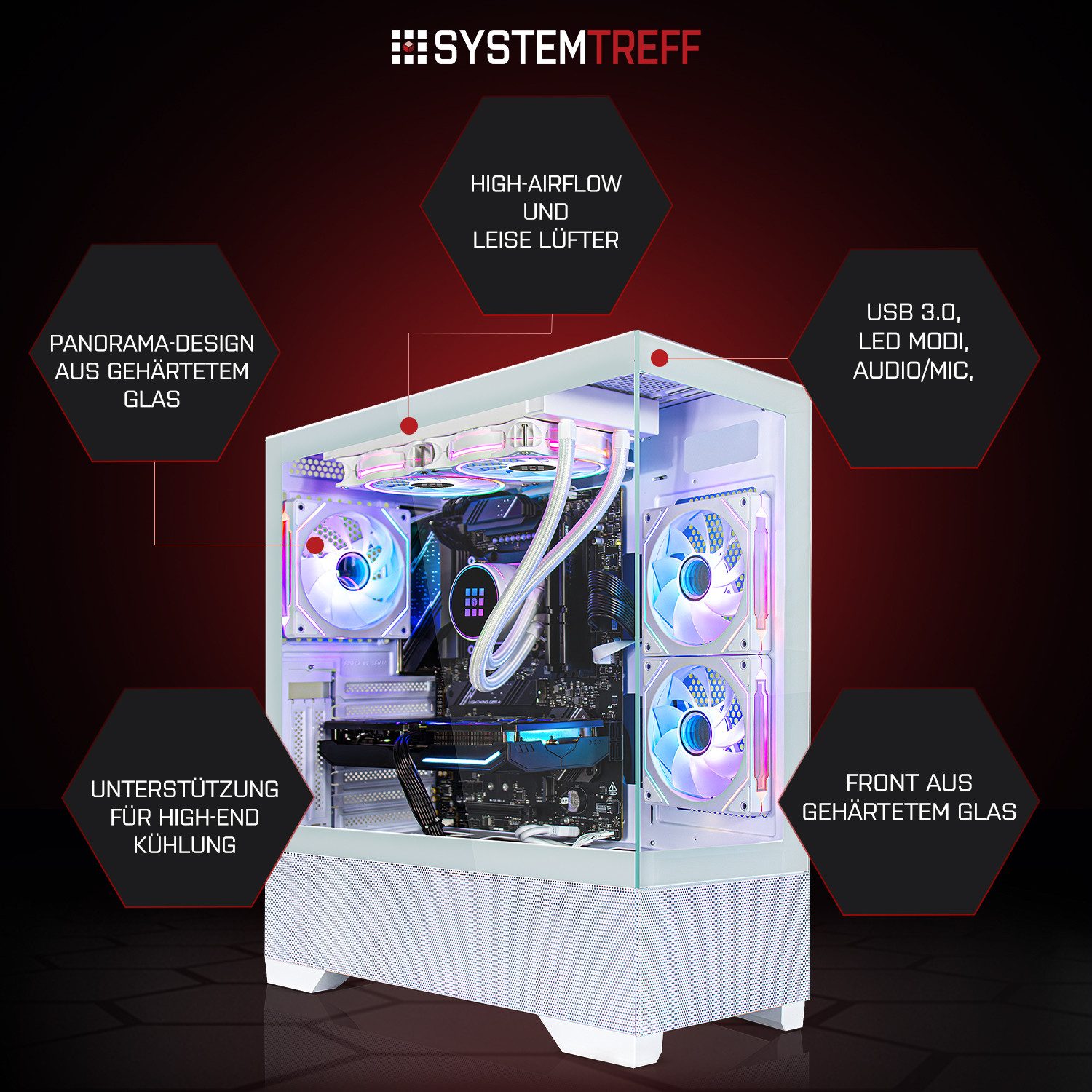SYSTEMTREFF Intel Core Ultra 7 265KF mit AMD Radeon RX 9070 XT 16GB Gaming-PC (Intel 265KF 265KF, Radeon RX 9070 XT, 32 GB RAM, 1000 GB SSD, Wasserkühlung)