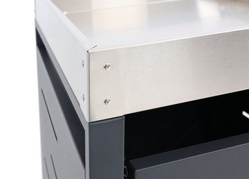 MCW Mülltonnenbox MCW-H40b-3, Mit Kippvorrichtung, Wasserablauflöchern, Magnetischer Türverschluss